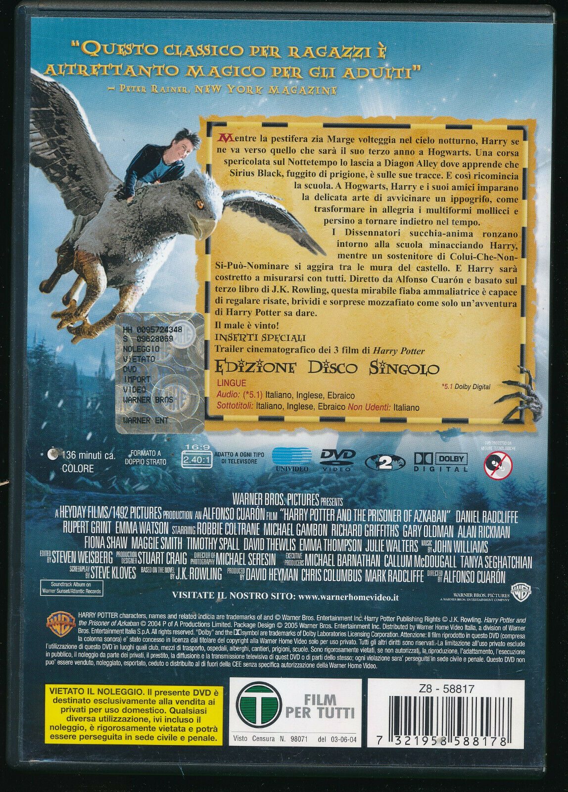 EBOND Harry Potter e Il Prigioniero Di Azkaban DVD D570046