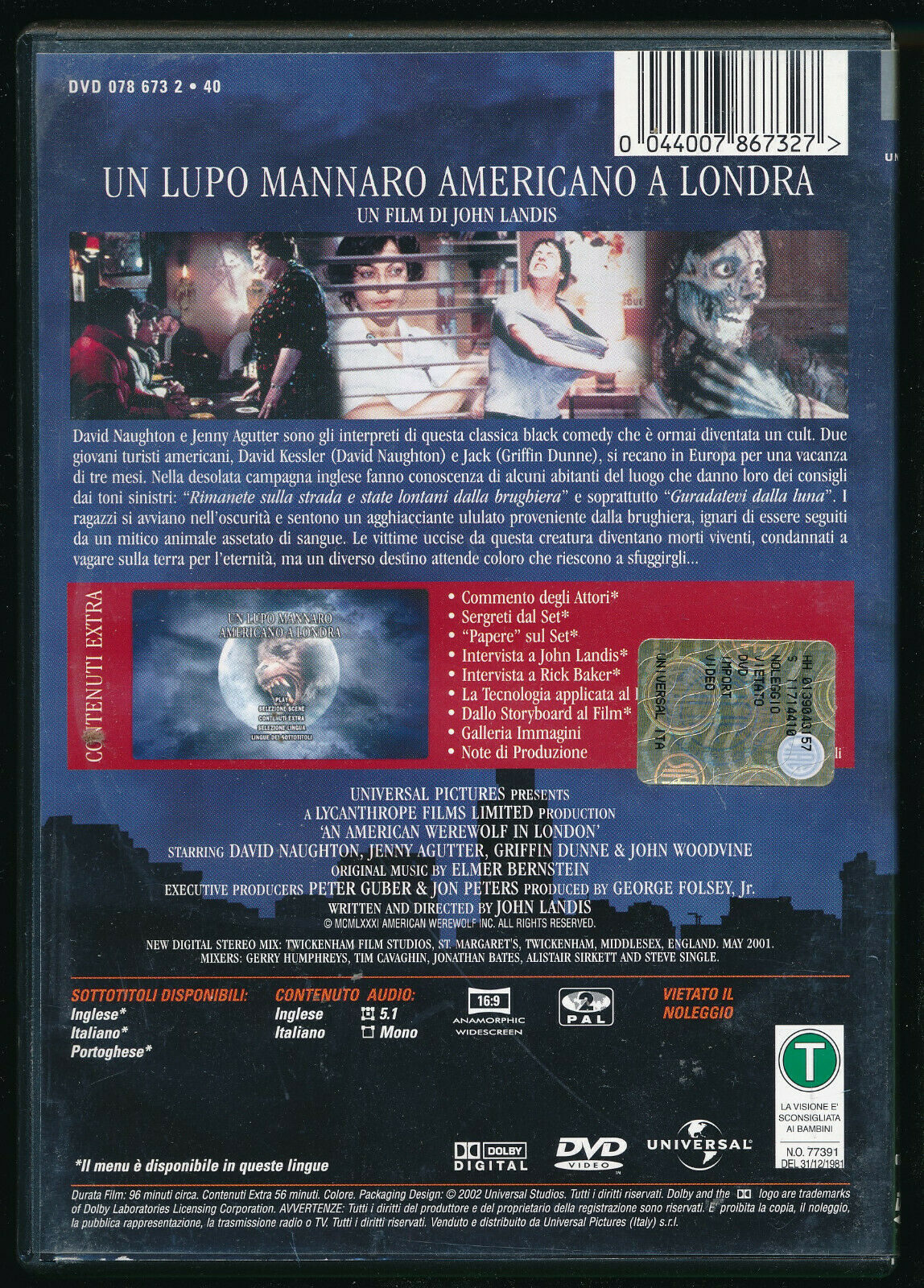 EBOND Un Lupo Mannaro Americano a Londra DVD D570227