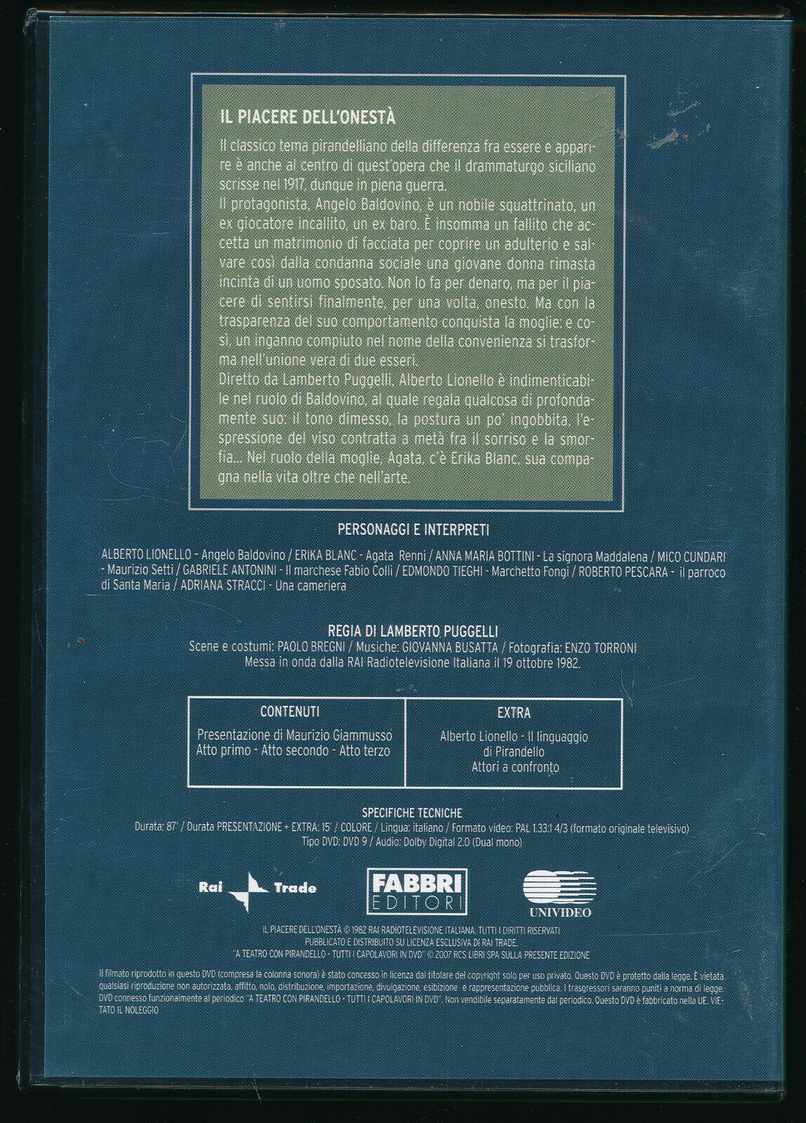 EBOND Il Piacere Dell' Onesta DVD Editoriale D570321