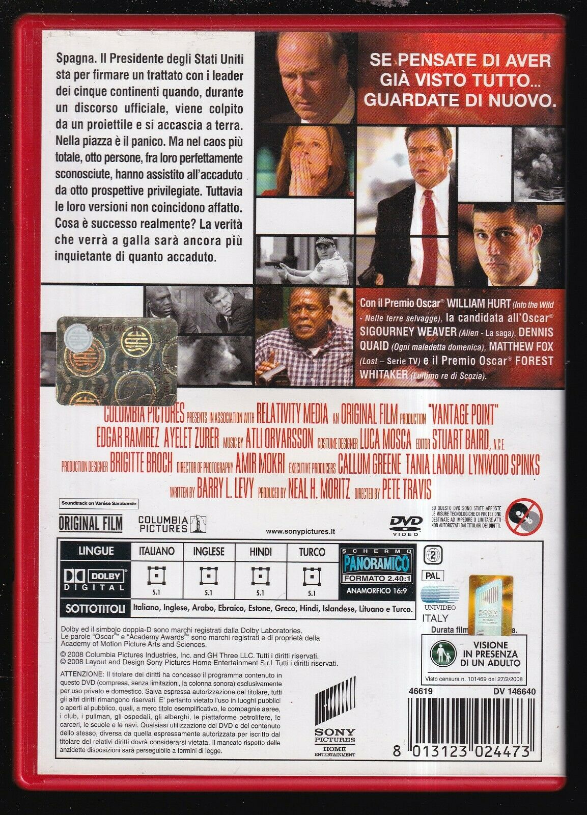 EBOND Vantage Point - Prospettive Di Un Delitto DVD Ex Noleggio D570510