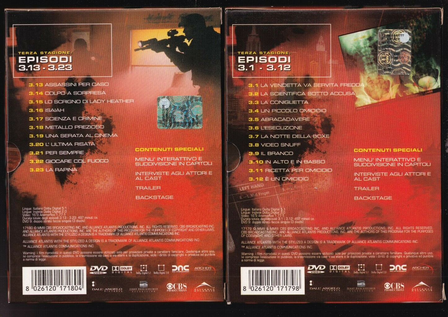 EBOND Csi. Crime Scene Investigation. Stagione 3. Vol. 1 - 2 (6 DVD) D570632