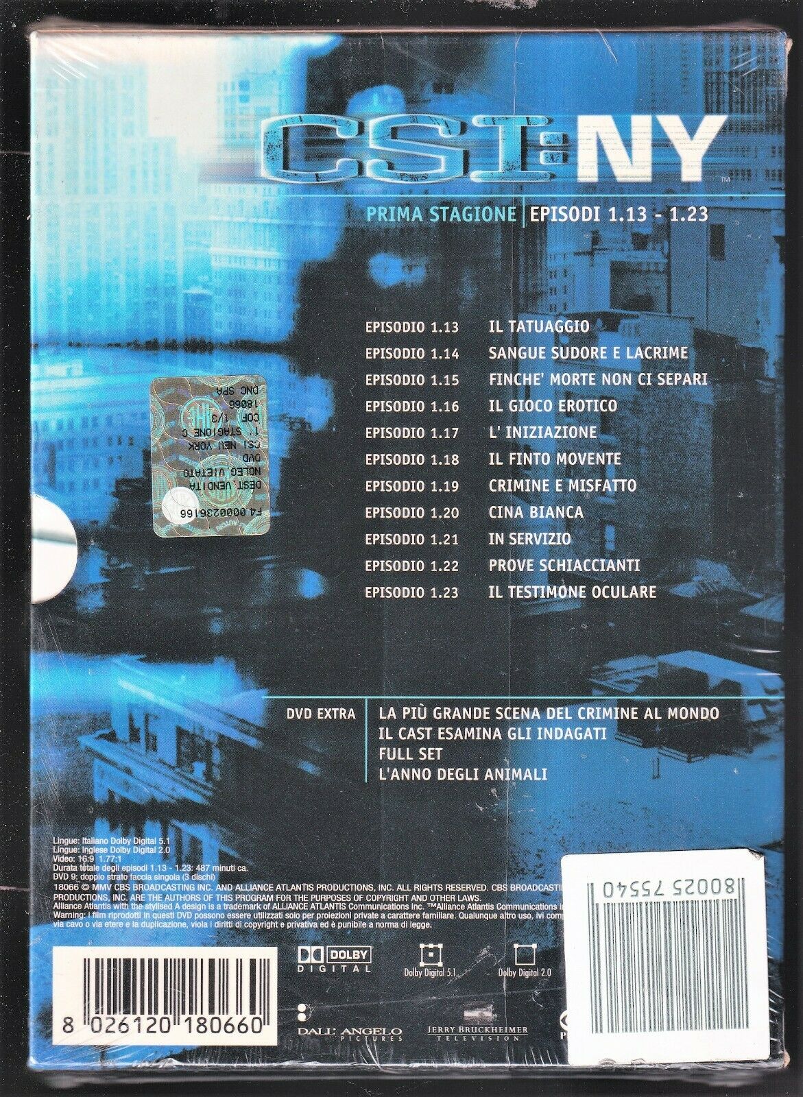 EBOND Csi: Ny. Stagione 1 Vol. 2 (serie Tv Ita) (3 DVD) D571216