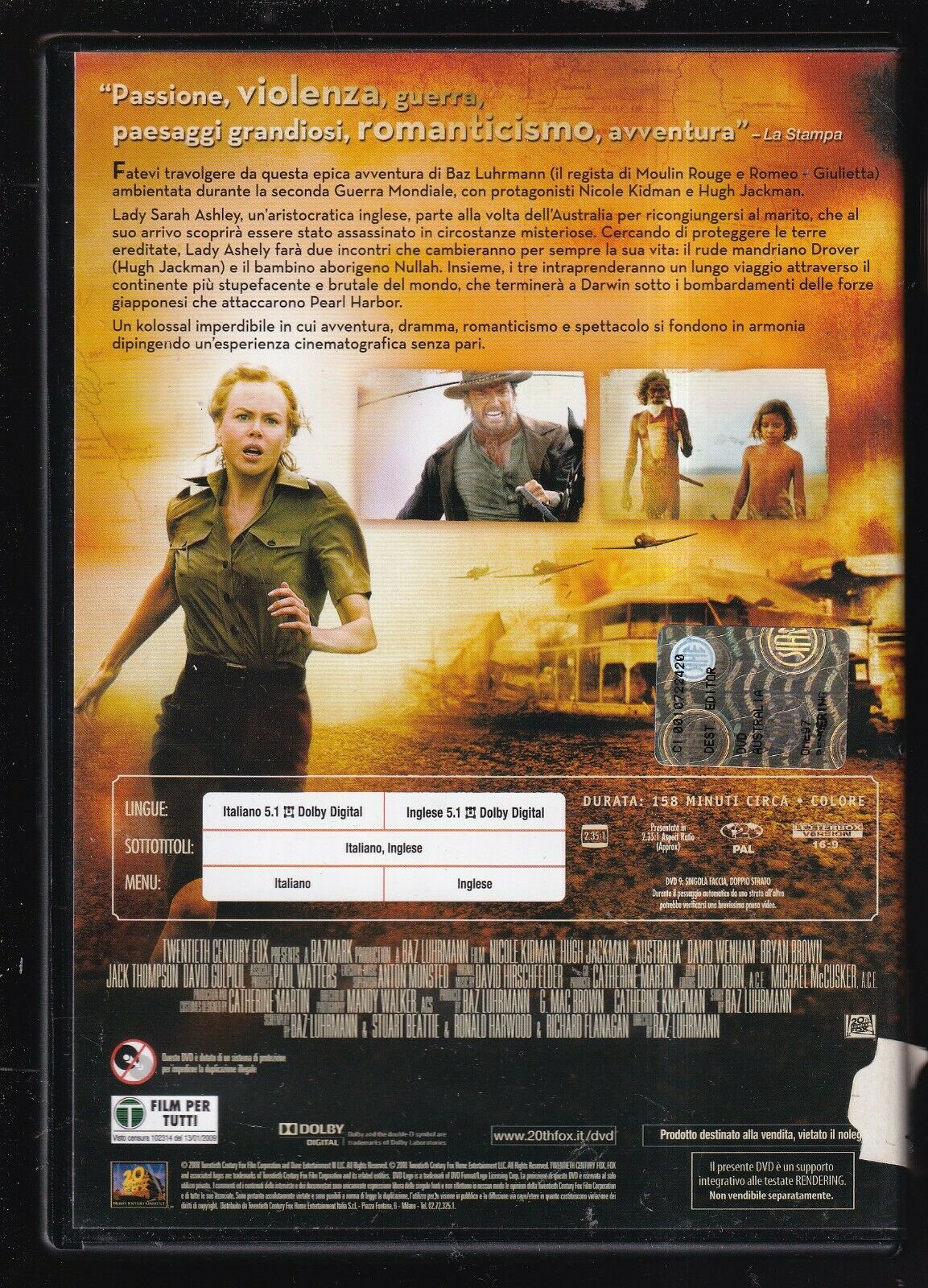 EBOND Australia Con Nicole Kidman, Hugh Jackman DVD Editoriale D571321