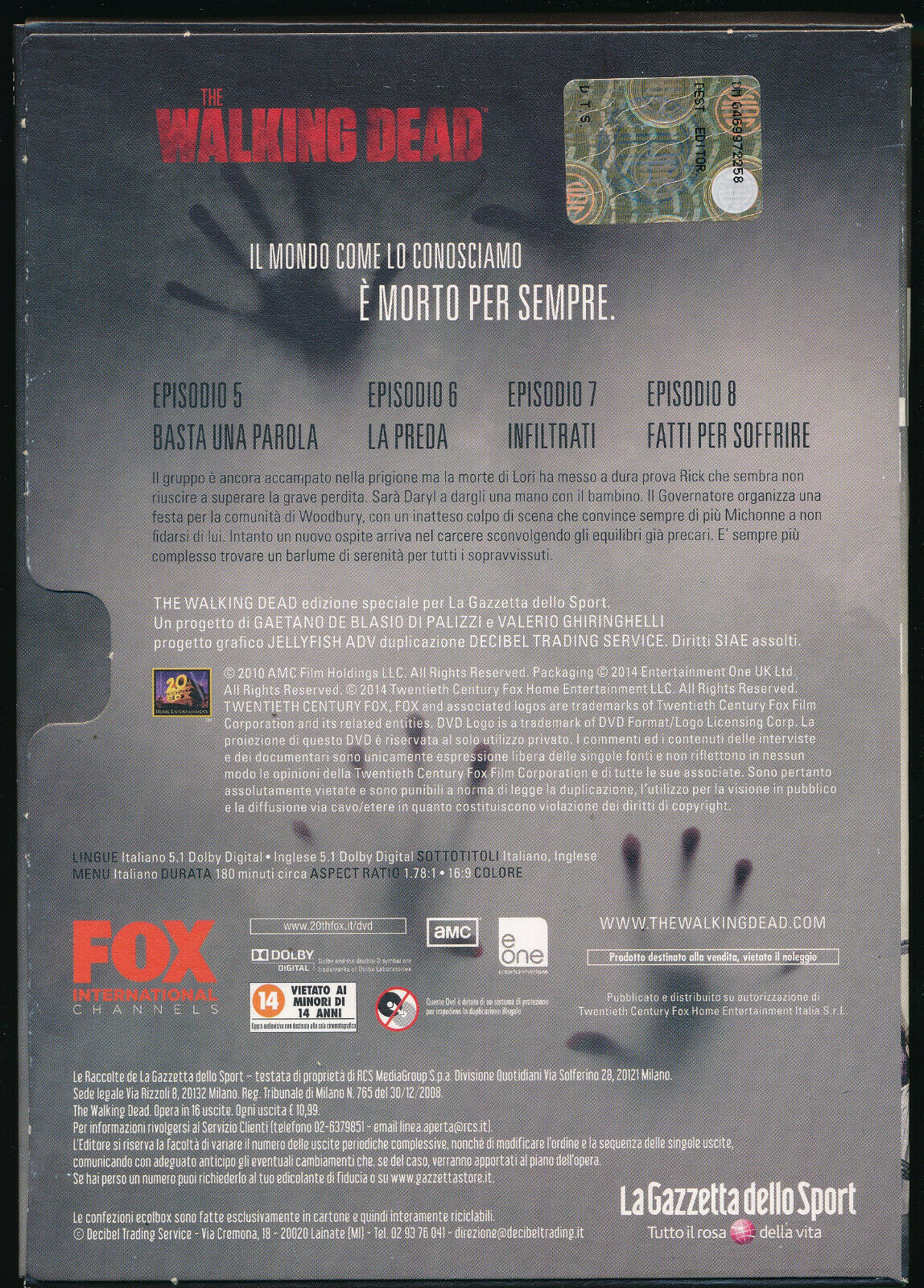 EBOND The Walking Dead Stagione 3 Episodi 5-6-7-8 DVD Editoriale D572235