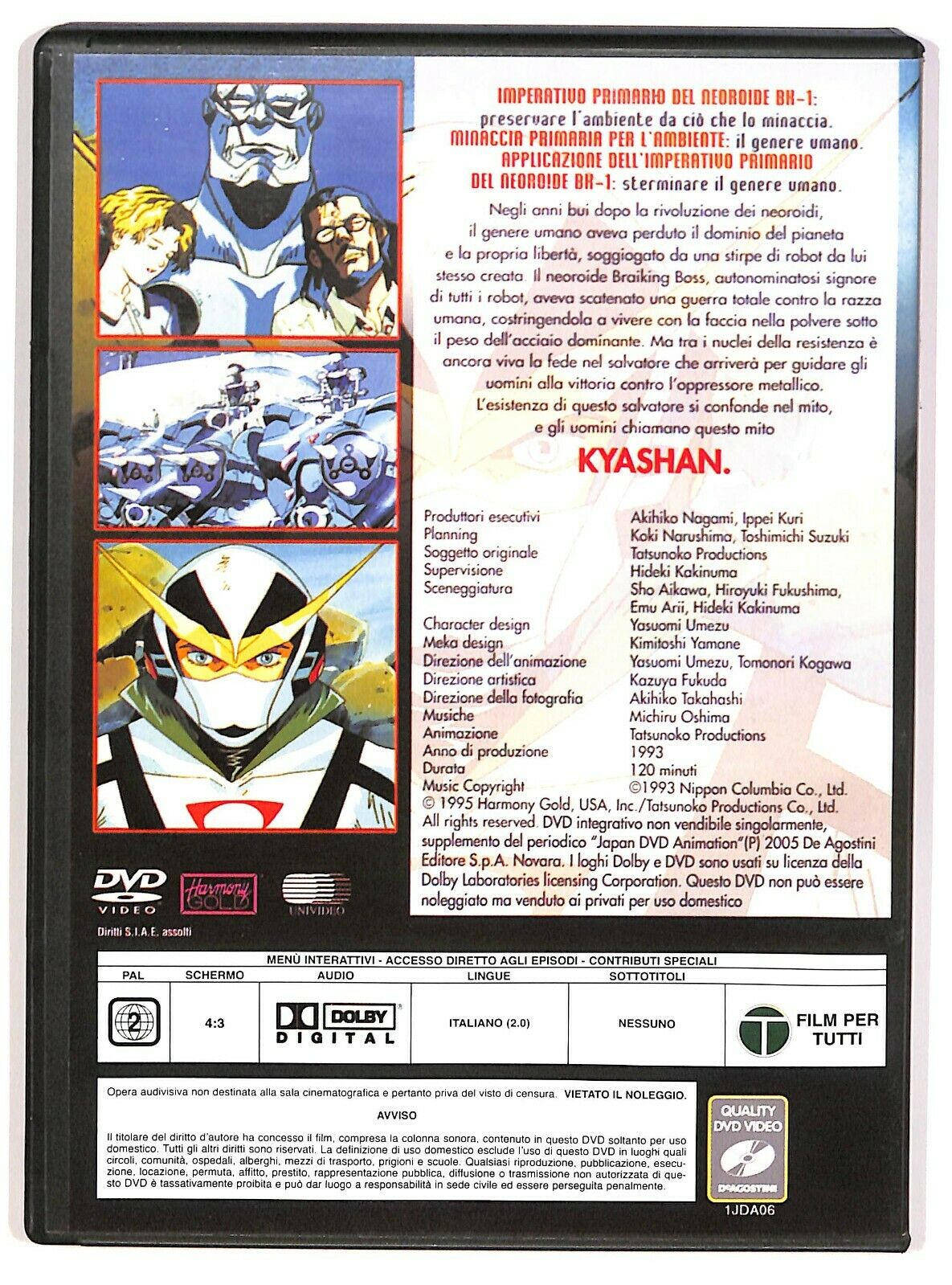EBOND Kyashan Il Mito - Japan Animation DVD Editoriale D573316