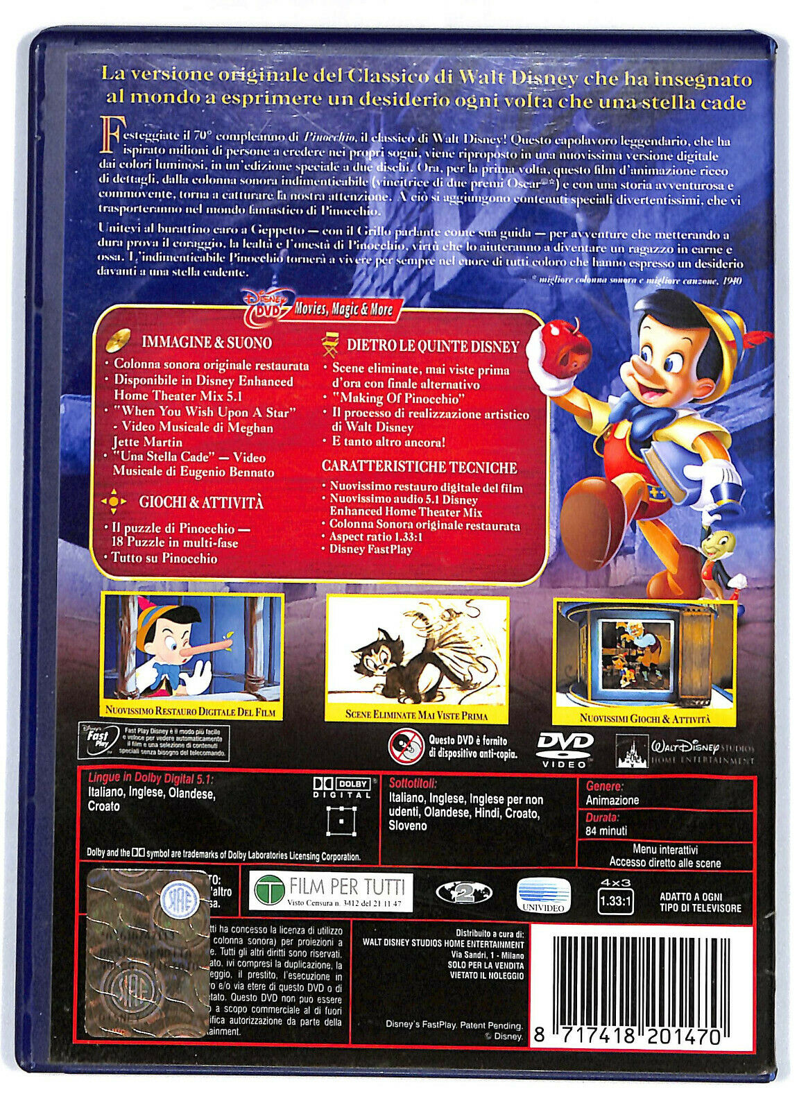 EBOND Pinocchio DVD EDizione Speciale D573435