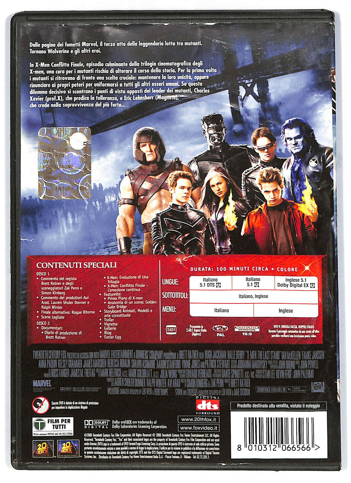 EBOND X-men - Conflitto Finale DVD EDizione Speciale 2 Dischi D573450