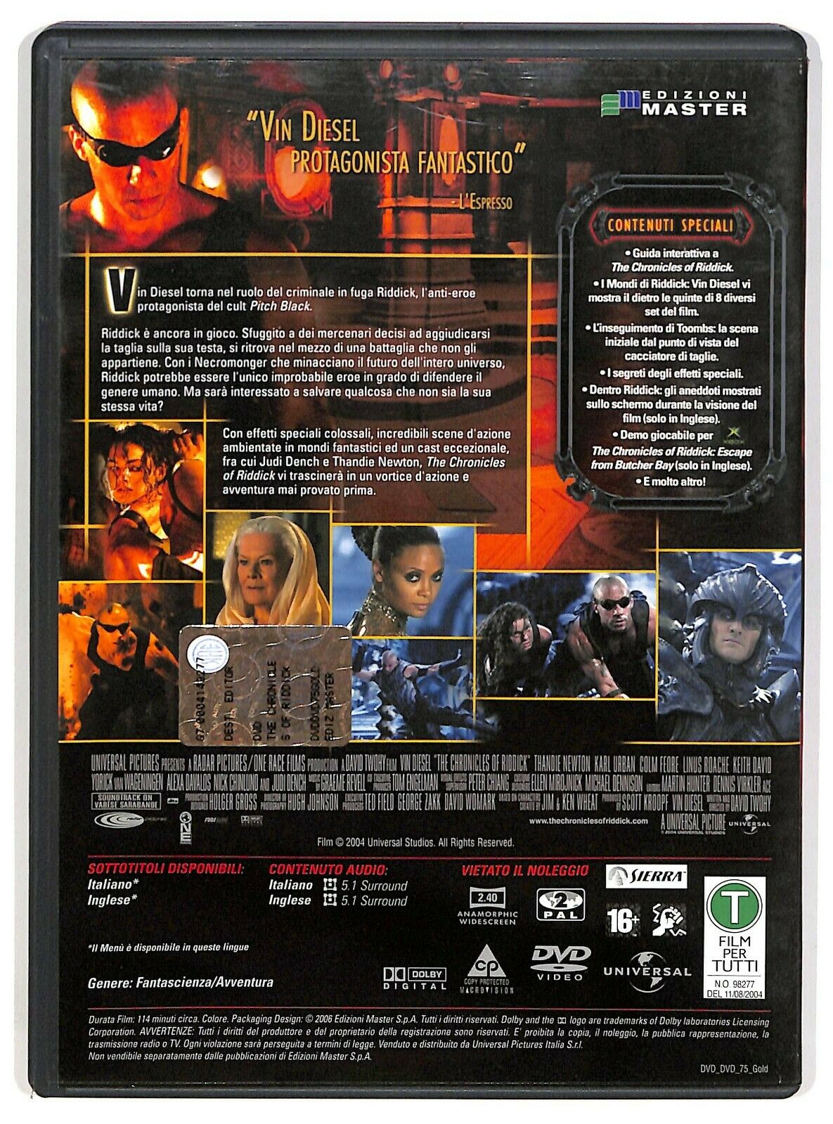 EBOND The Chronicles Of Riddick Con Vin Diesel DVD Editoriale D573962