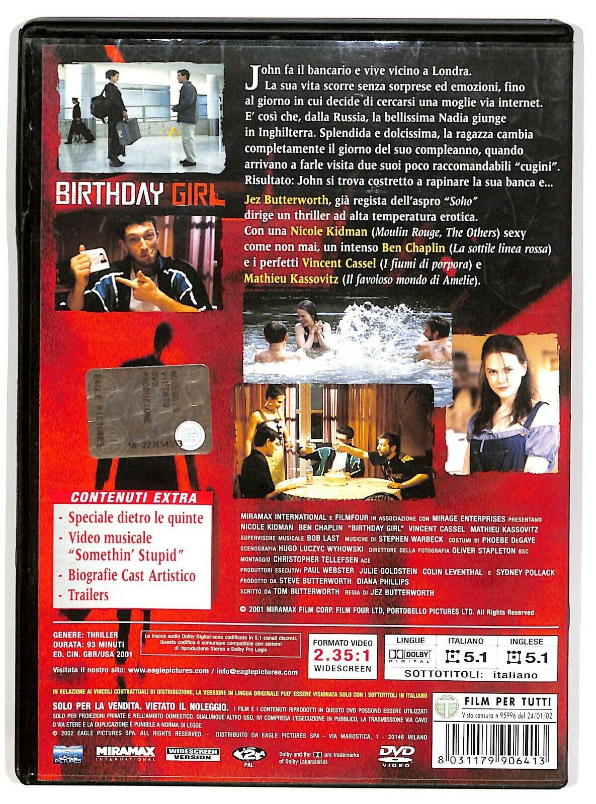 EBOND Birthday Girl Con Nicole Kidman, Ben Chaplin DVD D574112