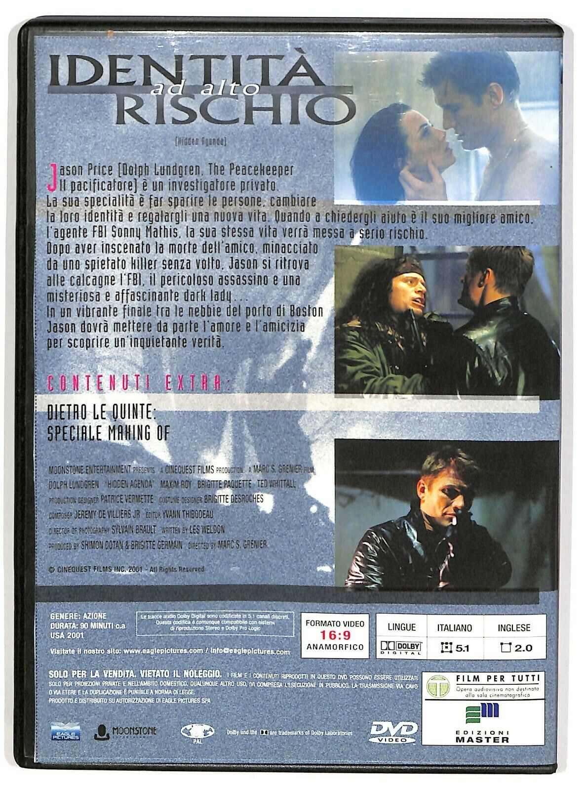 EBOND Identita' Ad Alto Rischio Di Lundgren Dolph DVD Editoriale D574147