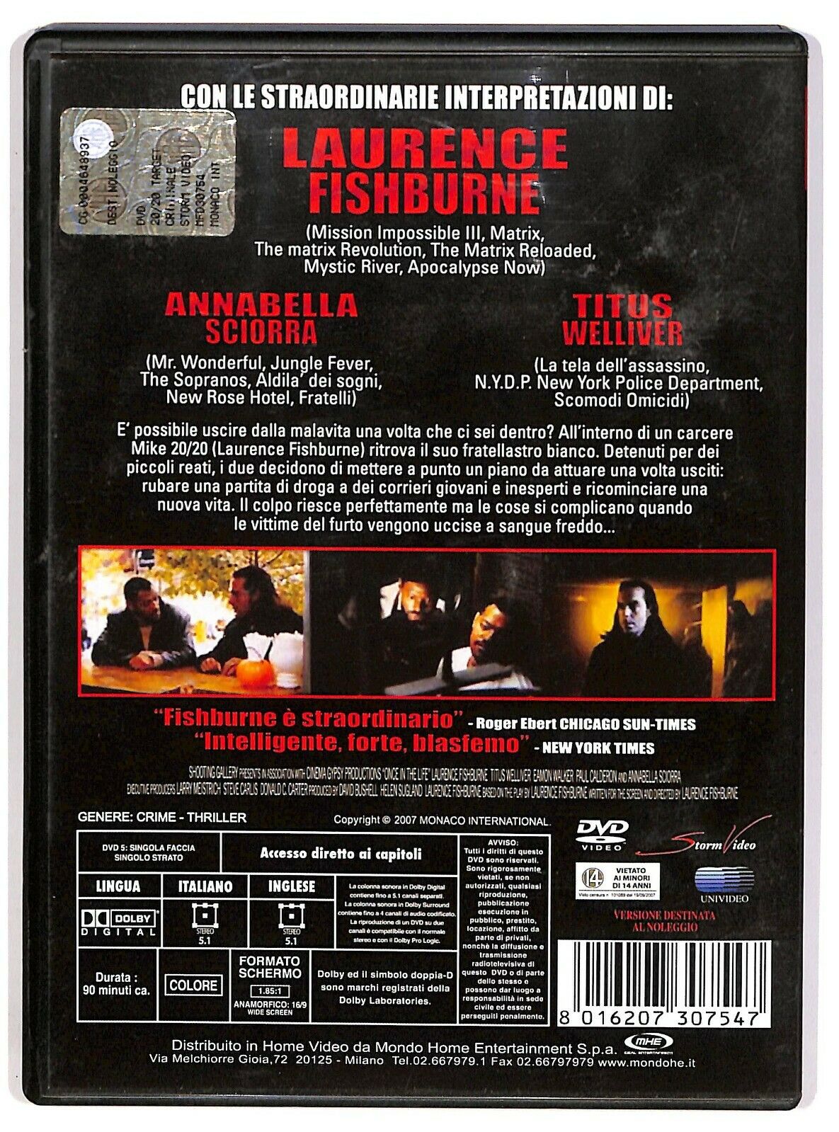 EBOND 20/20 Target Criminale (2000) DVD Ex Noleggio D574515