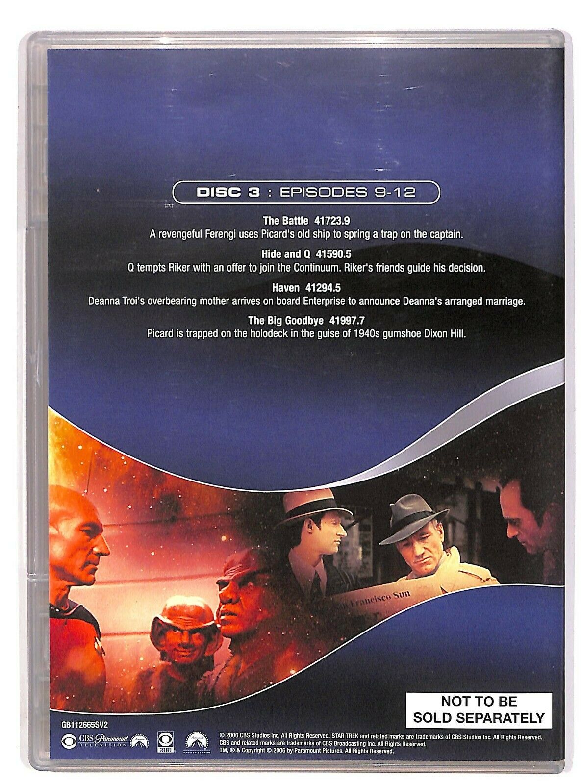 EBOND Star Trek The Next Generation Vol. 2 Disco 3 Stag. 1 Eps 9-12 DVD D574527
