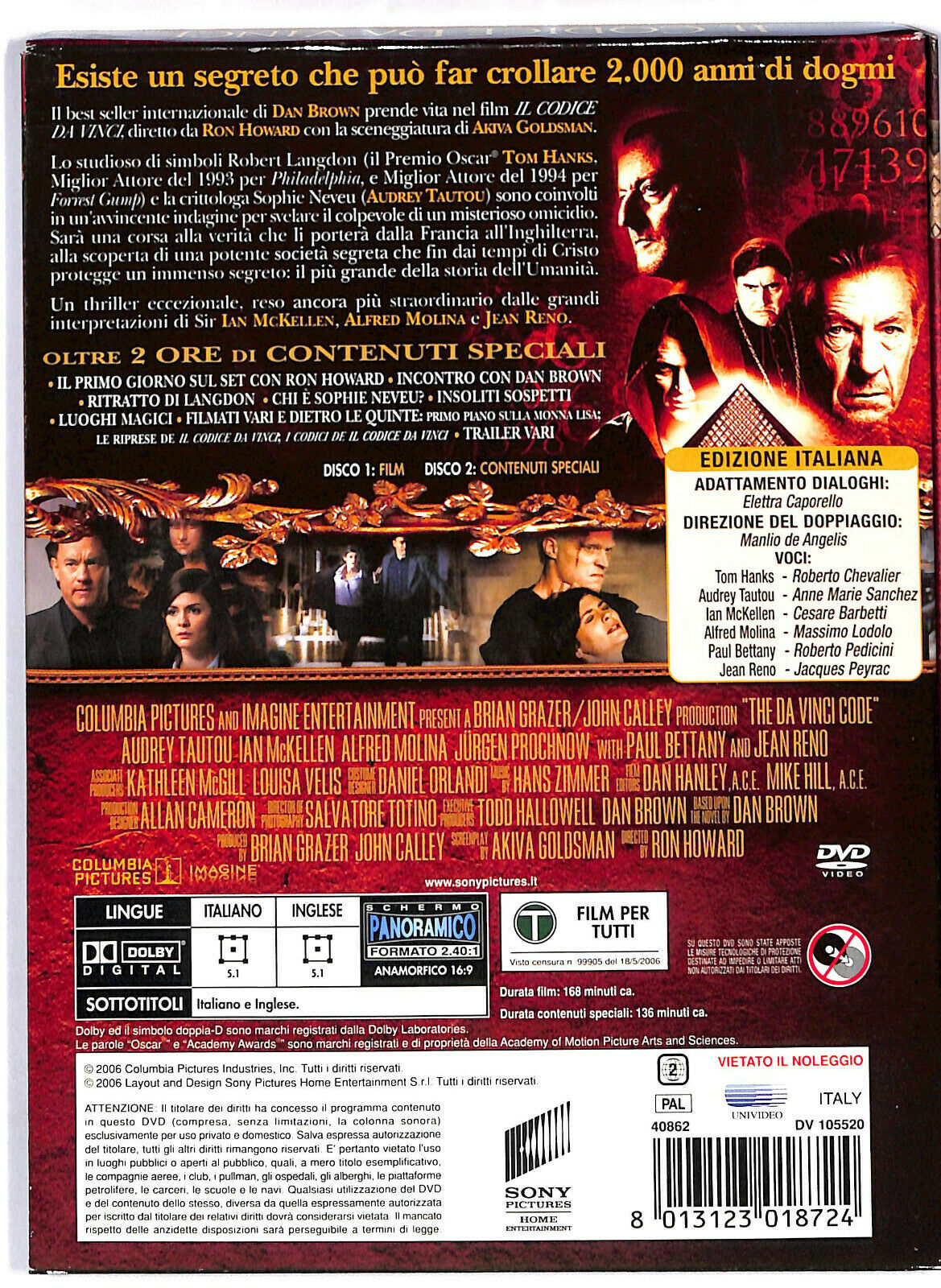 EBOND Il Codice Da Vinci DVD Extended Cut - 2 Dischi D574642