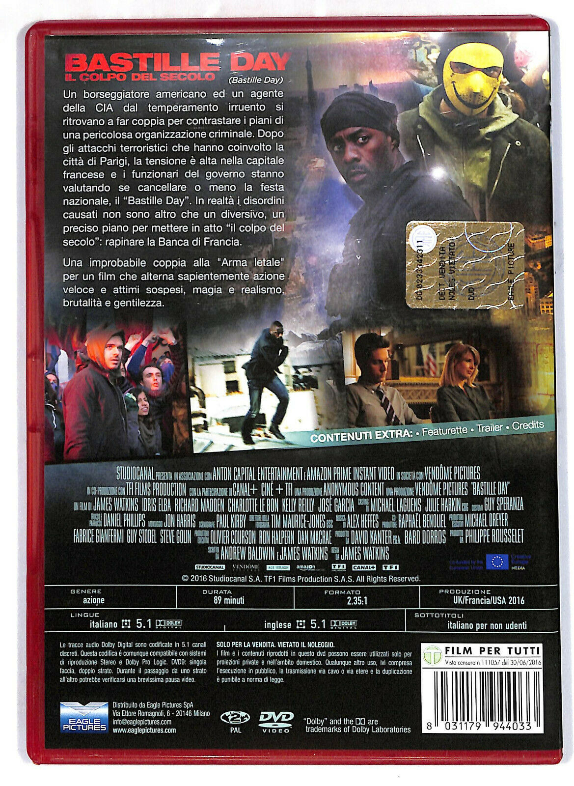 EBOND Bastille Day - Il Colpo Del Secolo DVD D574705