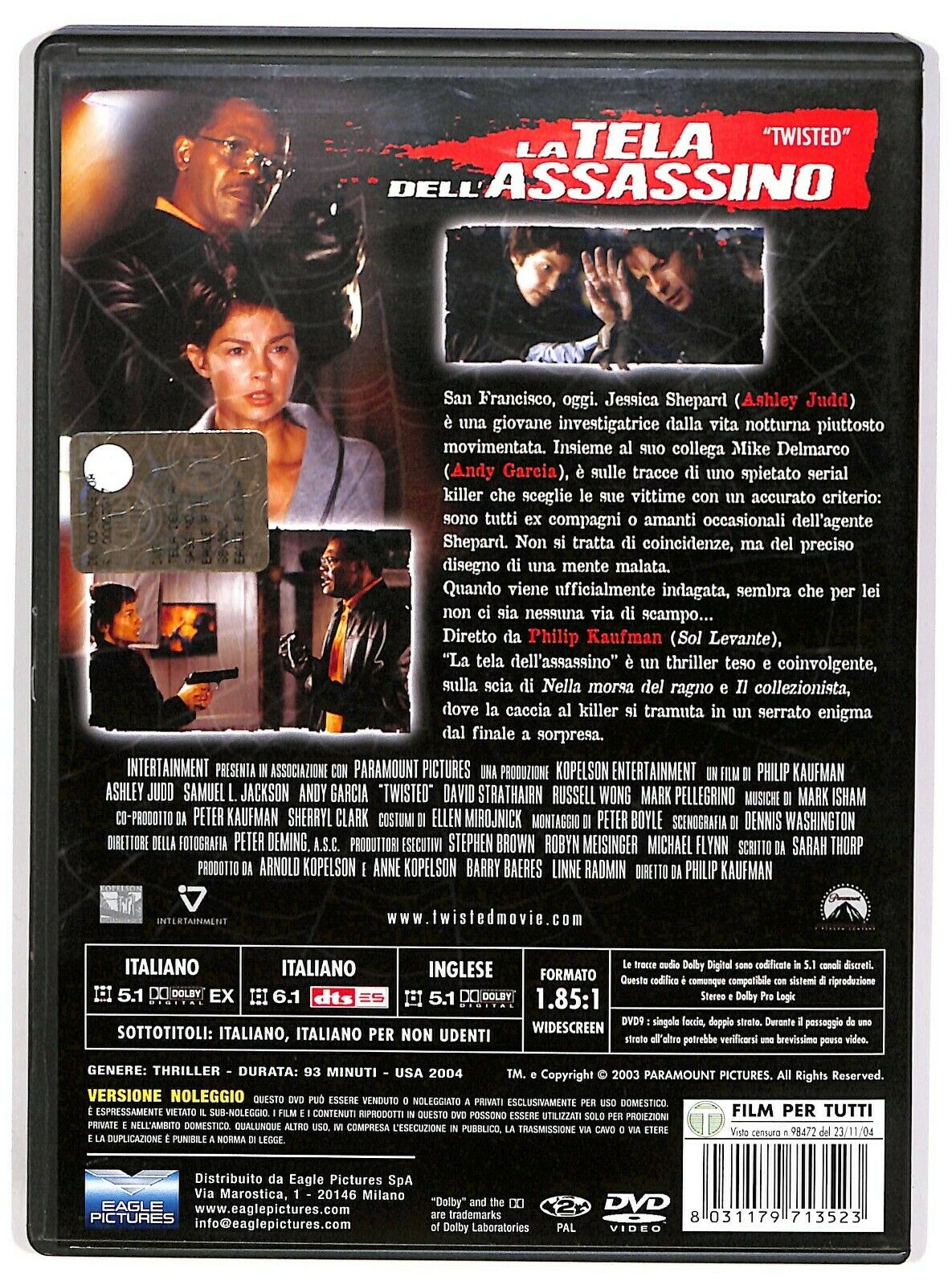 EBOND La Tela Dell'assassino DVD D575129
