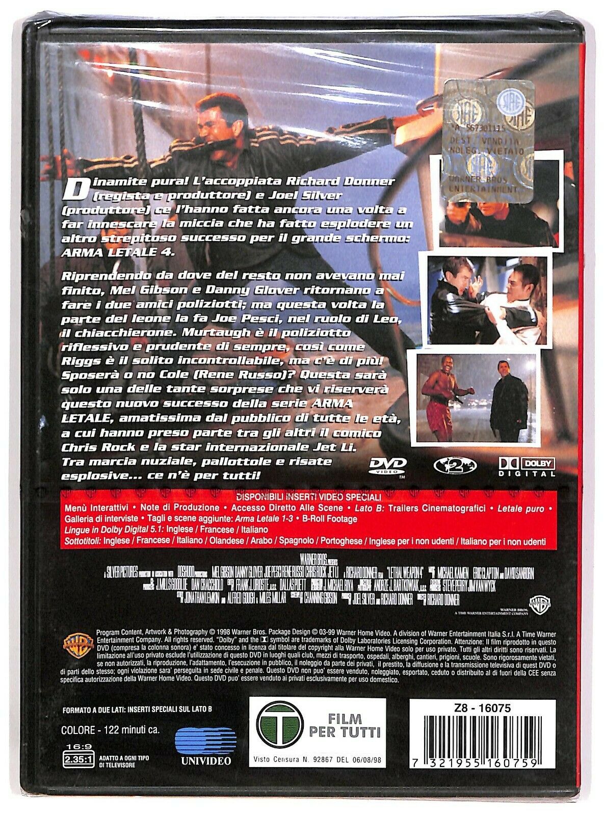 EBOND Arma Letale 4 Con Mel Gibson, Danny Glover DVD D575155