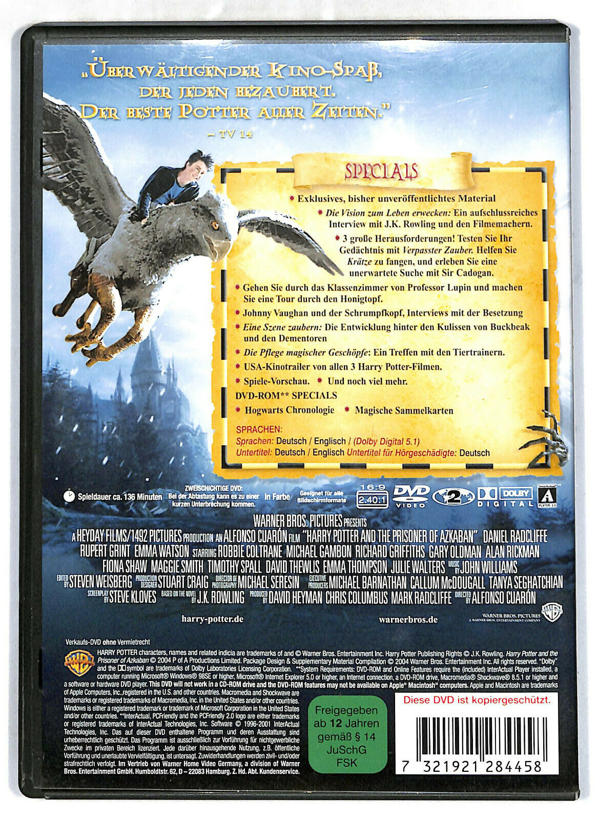 EBOND Harry Potter Und Der Gefangene Von Askaban DVD D575208