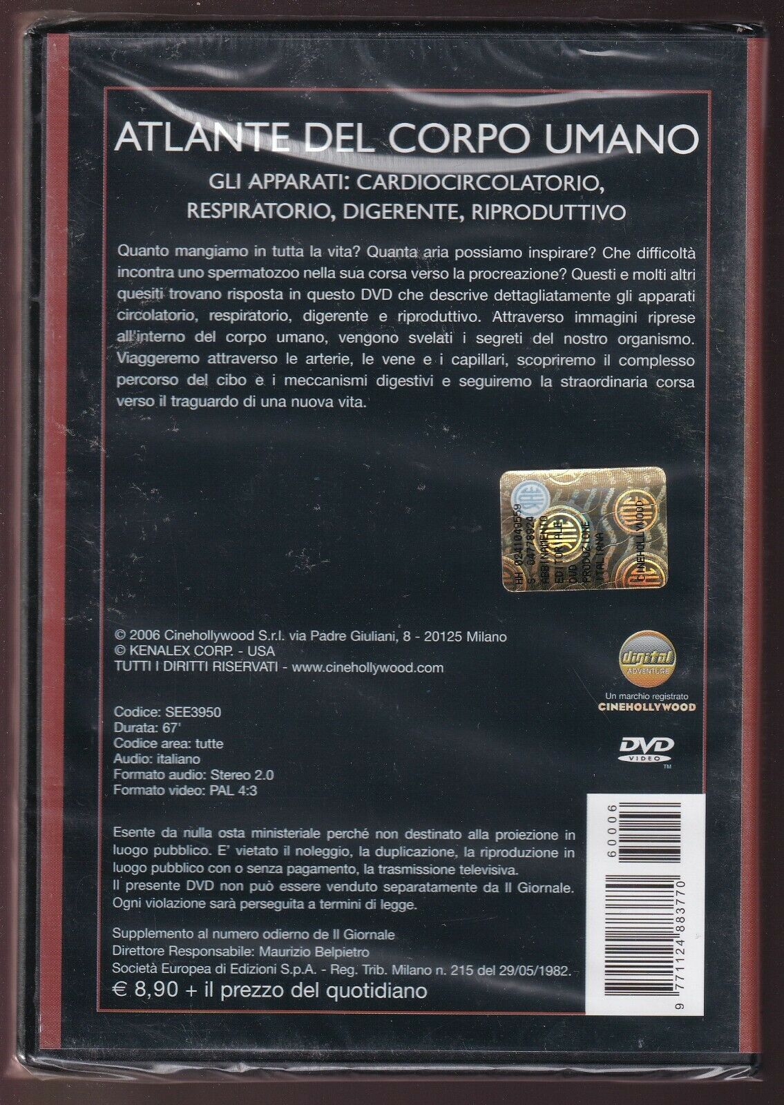 EBOND Atlante Del Corpo Umano DVD Editoriale D576301