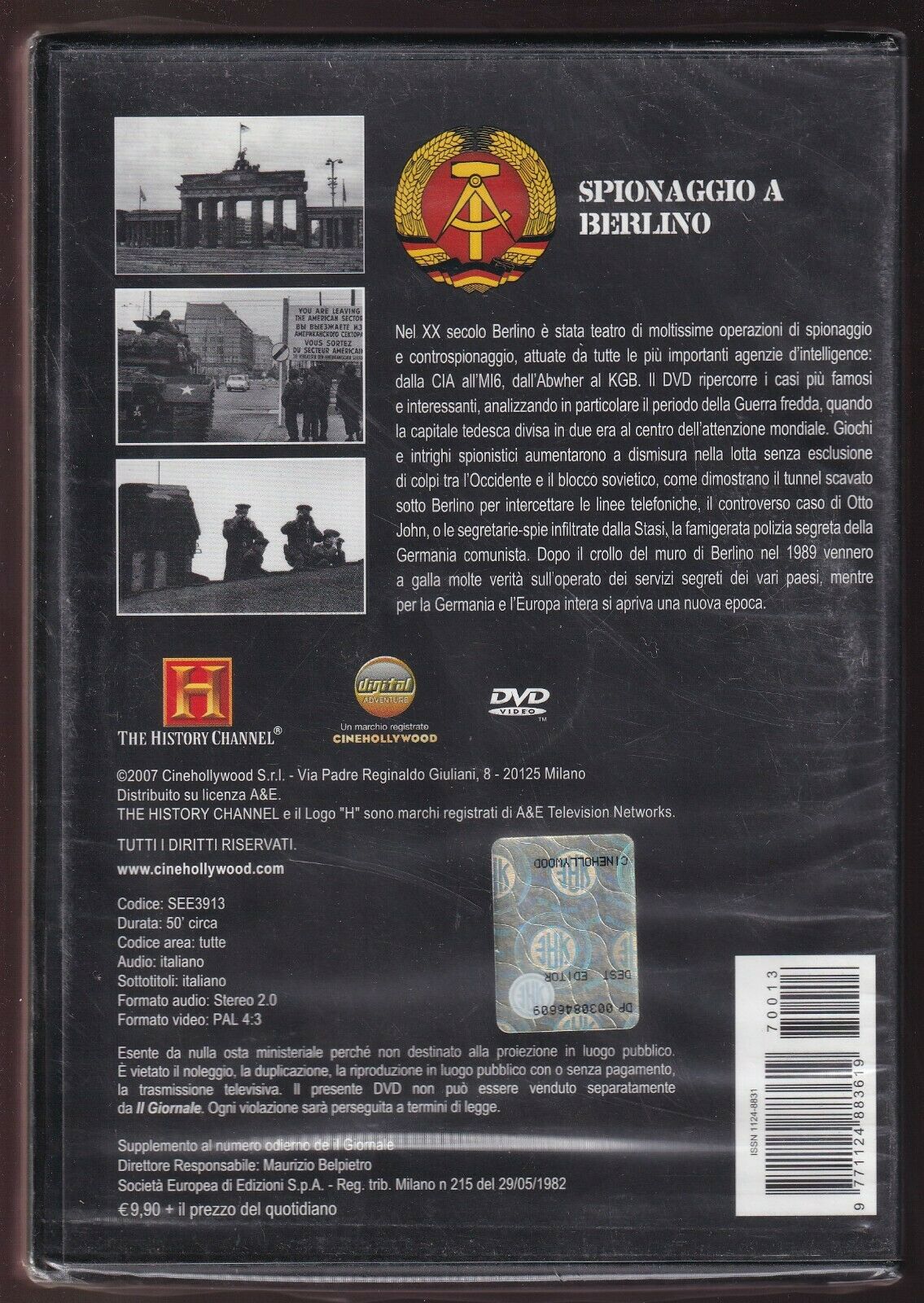 EBOND Storia Dei Servizi Segreti Spionaggio a Berlino DVD Editoriale D576405