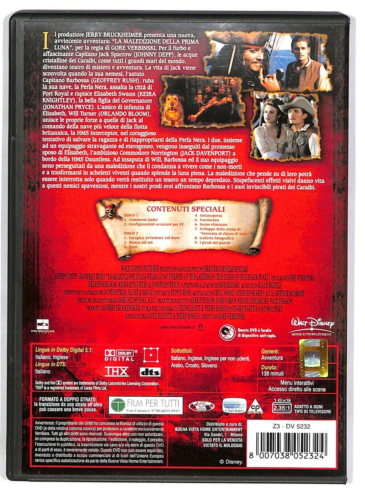 EBOND Pirati Dei Caraibi La Maledizione Della Prima Luna DVD D577636