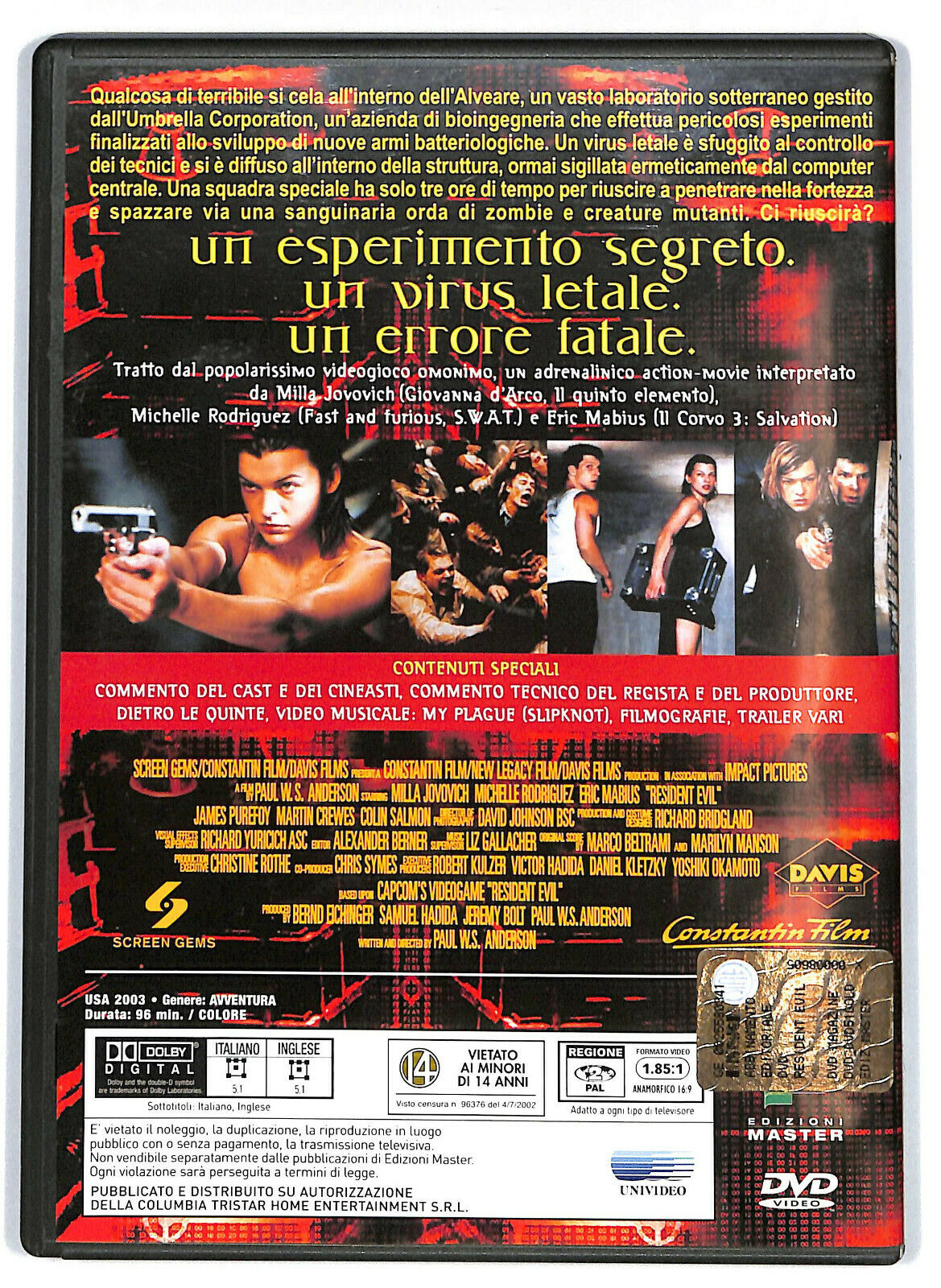 EBOND Resident Evil DVD Editoriale D578015