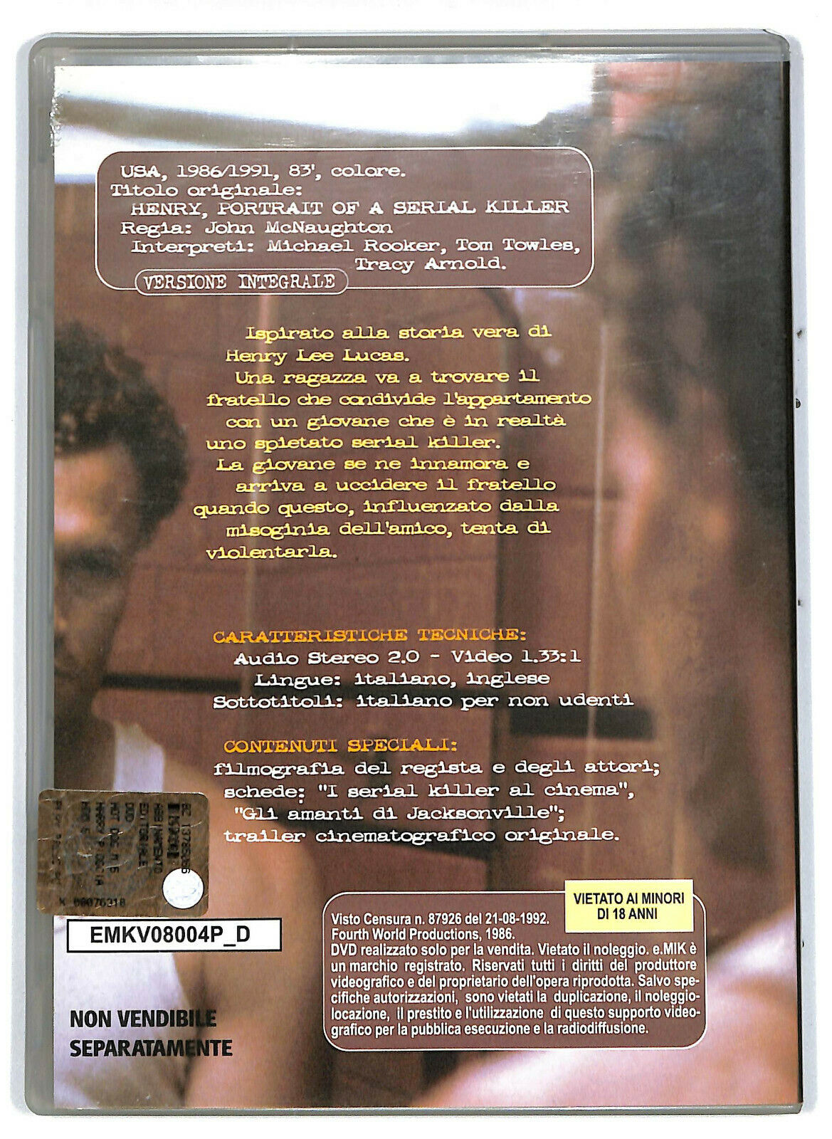 EBOND Henry. Pioggia Di Sangue DVD Editoriale D578032