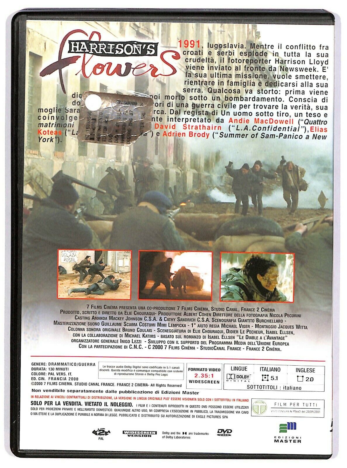 EBOND Harrison's Flowers DVD Editoriale D578357
