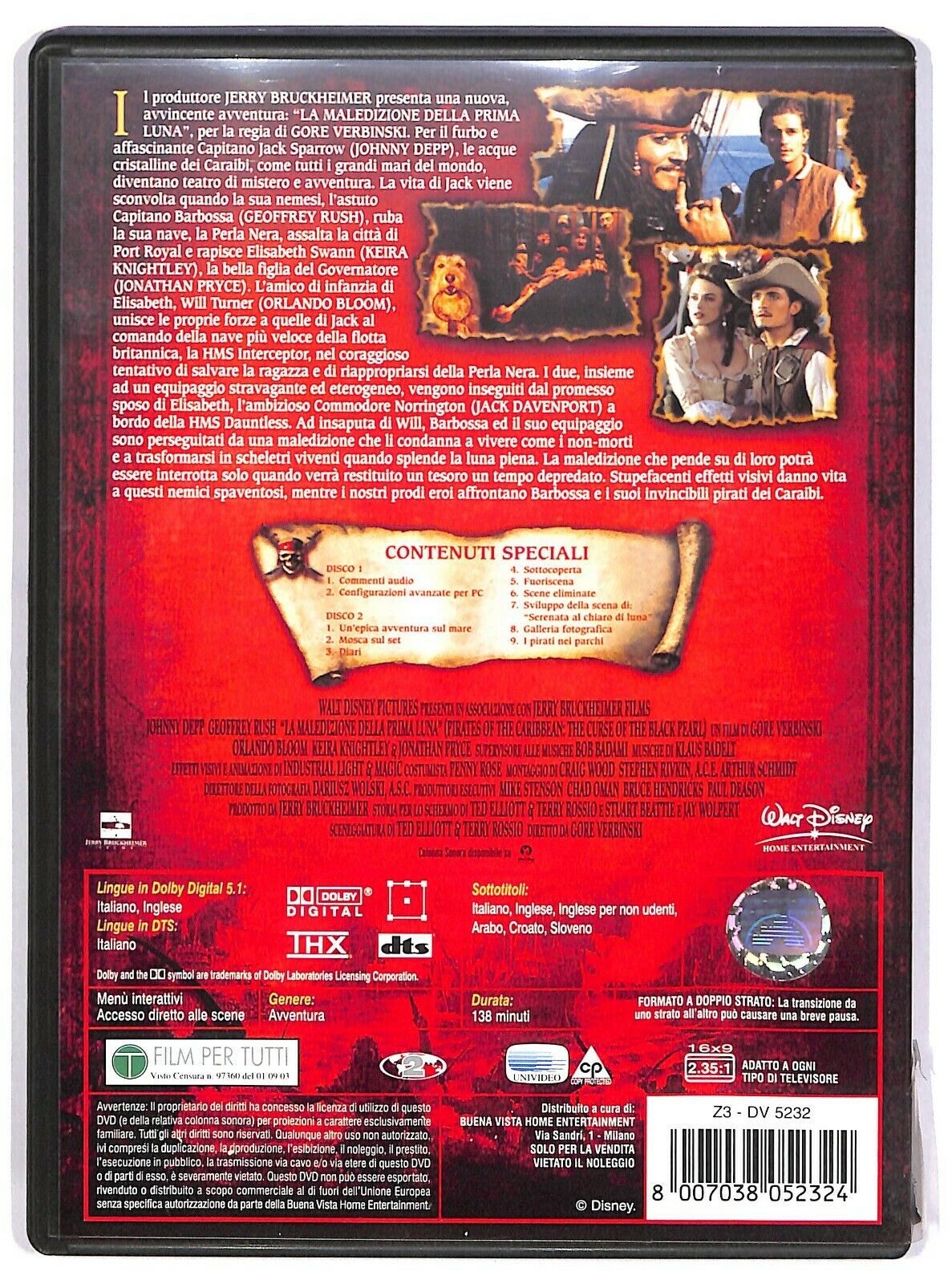 EBOND Pirati Dei Caraibi La Maledizione Della Prima Luna (2 DVD) D579423