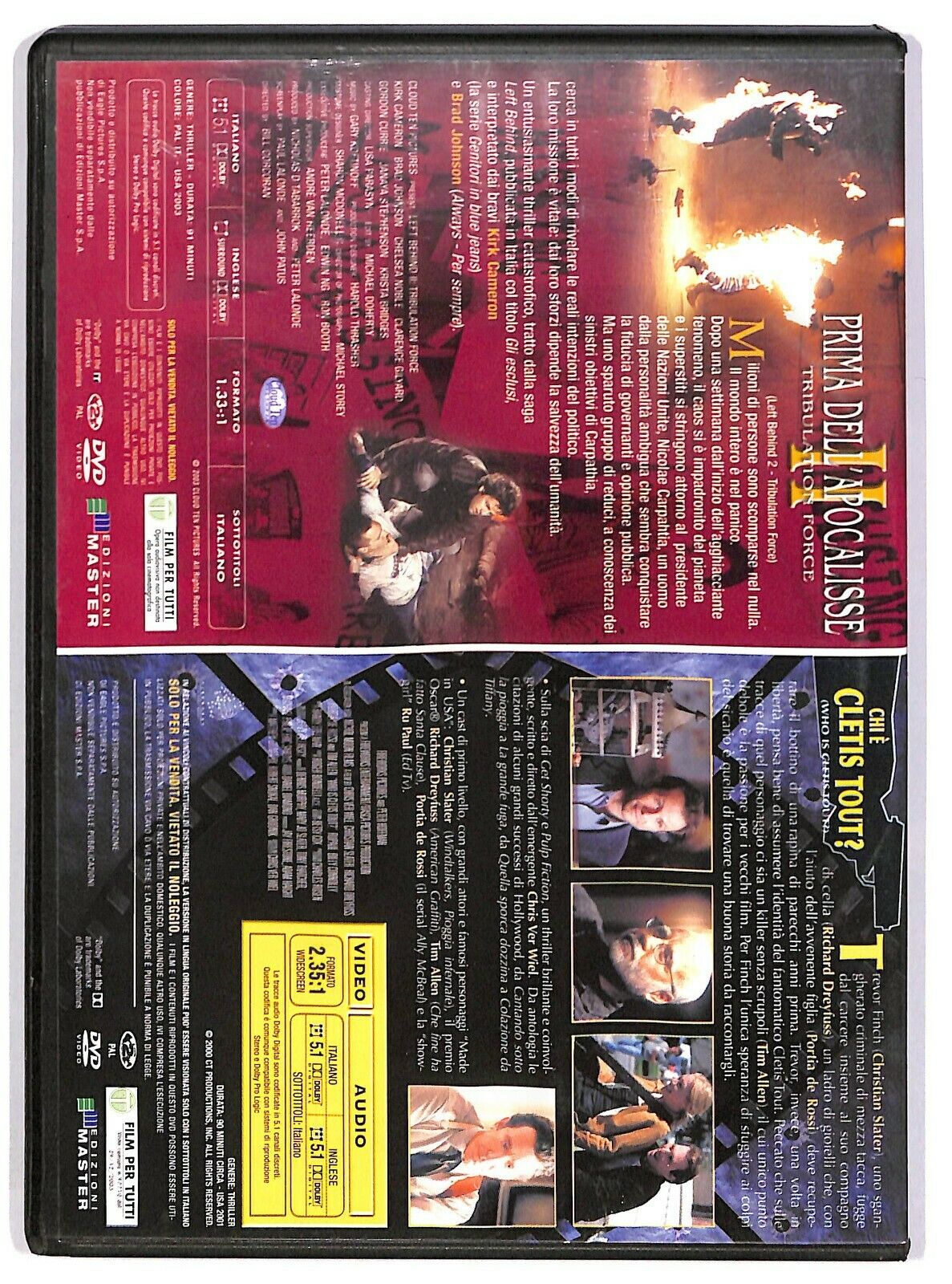 EBOND 2 Film Chi e Cletis Tout?, Prima Dell'apocalisse Ii DVD Editoriale D579752