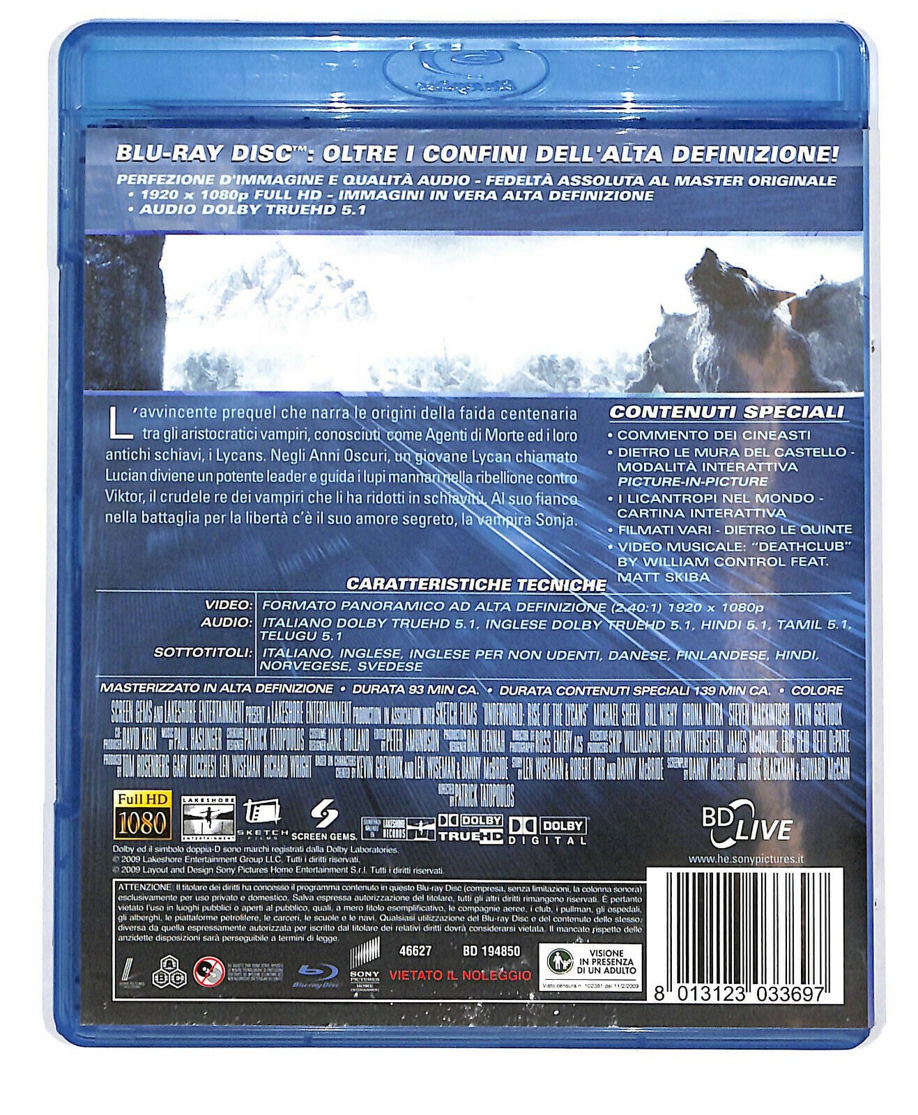 EBOND Underworld-la Ribellione Dey Licans BLURAY D579844