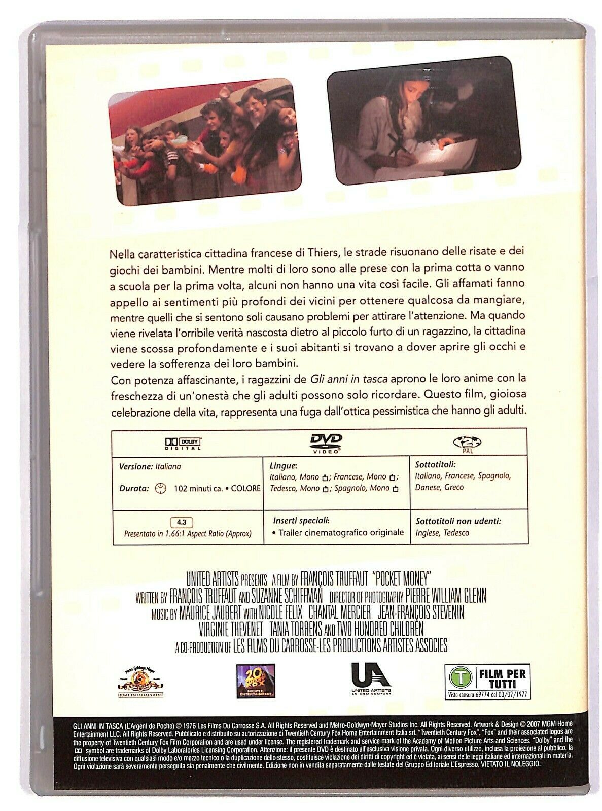 EBOND Gli Anni In Tasca Di Francois Truffaut DVD Editoriale D579948