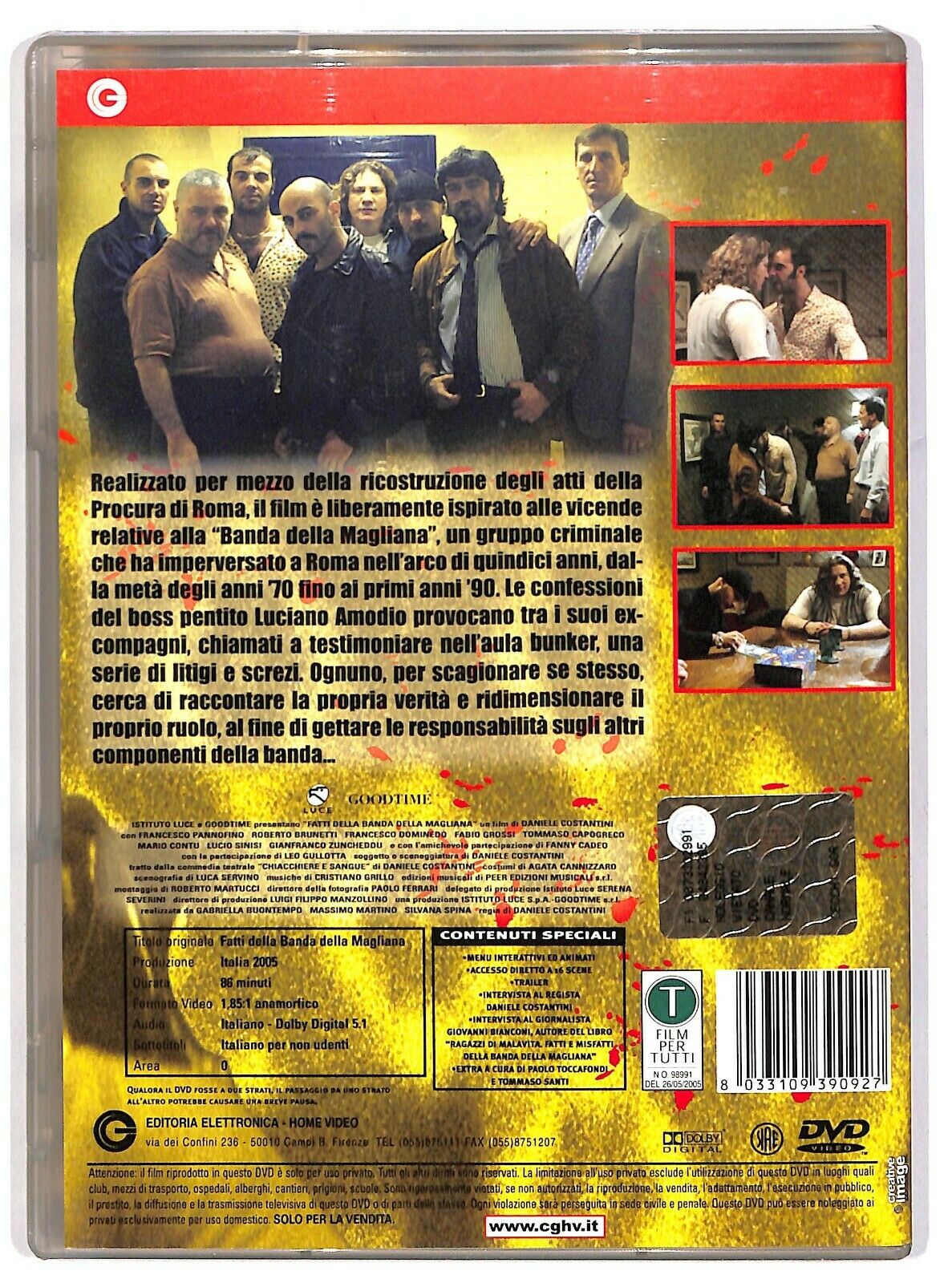 EBOND Fatti Della Banda Della Magliana Di Daniele Costantini DVD D579955