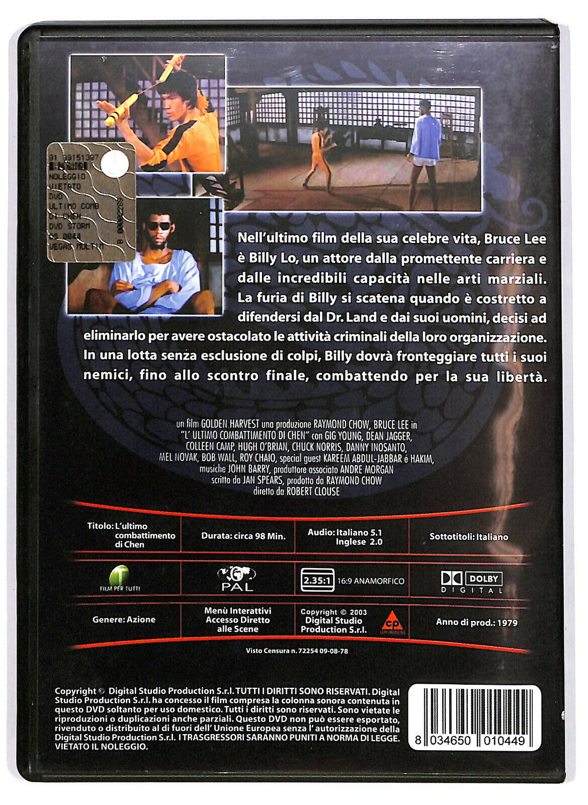EBOND L'ultimo Combattimento Di Chen DVD D580419