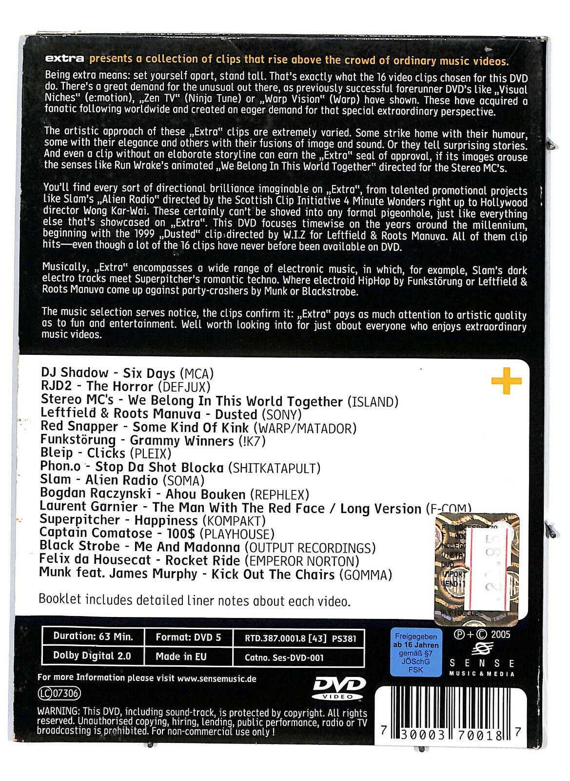 EBOND a Selection Of Outstanding Electronic Music Videos DVD D580529