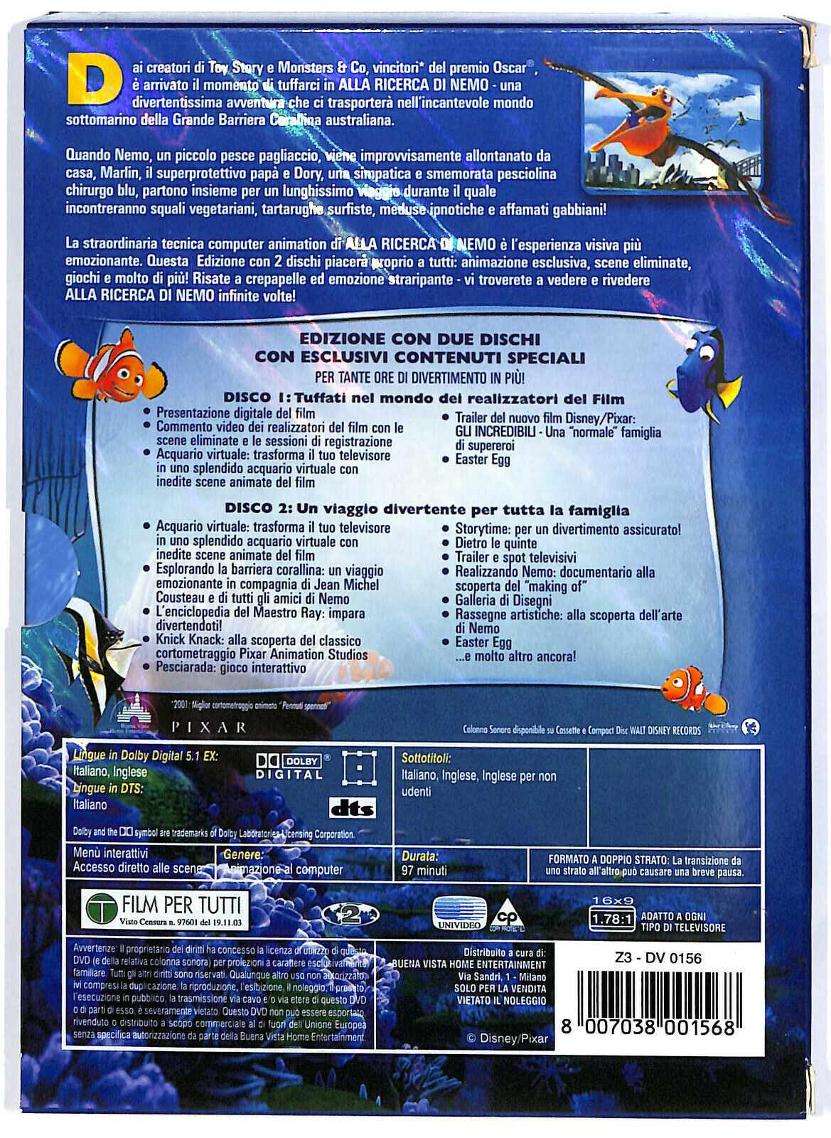 EBOND Alla Ricerca Di Nemo DVD D580813
