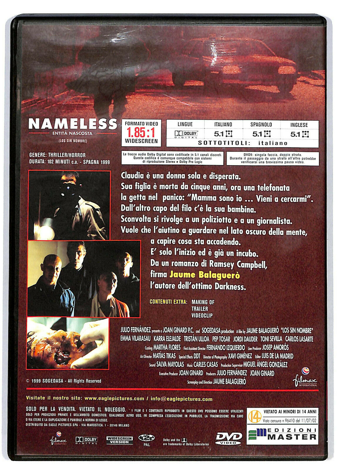 EBOND Nameless DVD Editoriale D580939