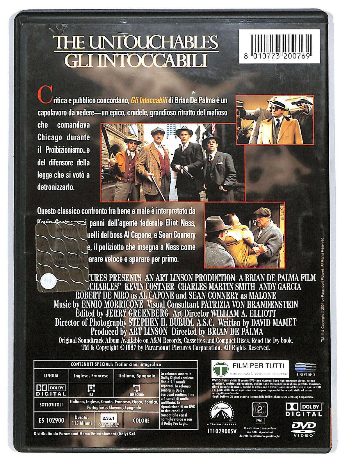 EBOND Gli Intoccabili - The Untouchables DVD D581807