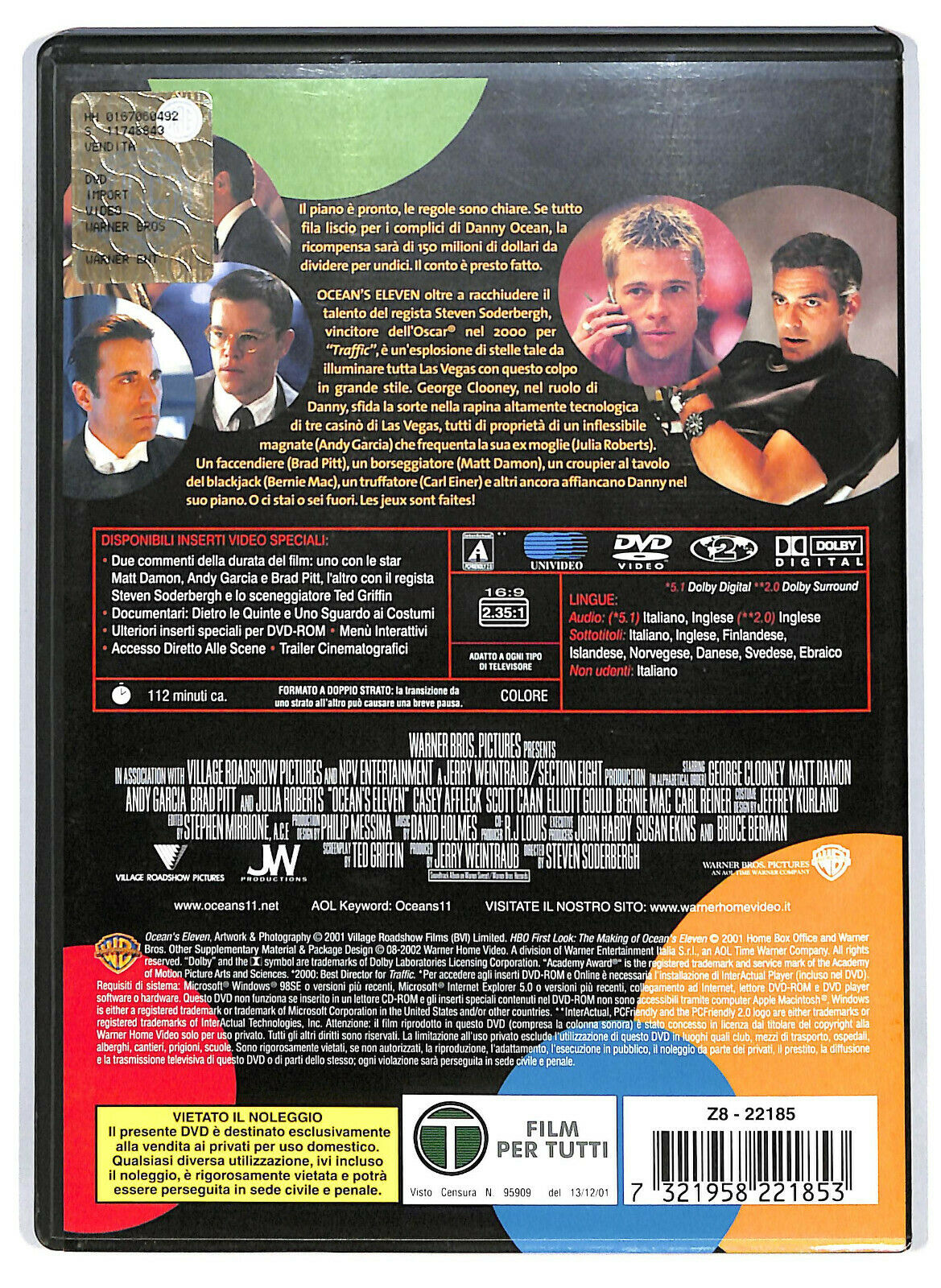 EBOND Ocean's Eleven Fate Il Vostro Gioco DVD D581814