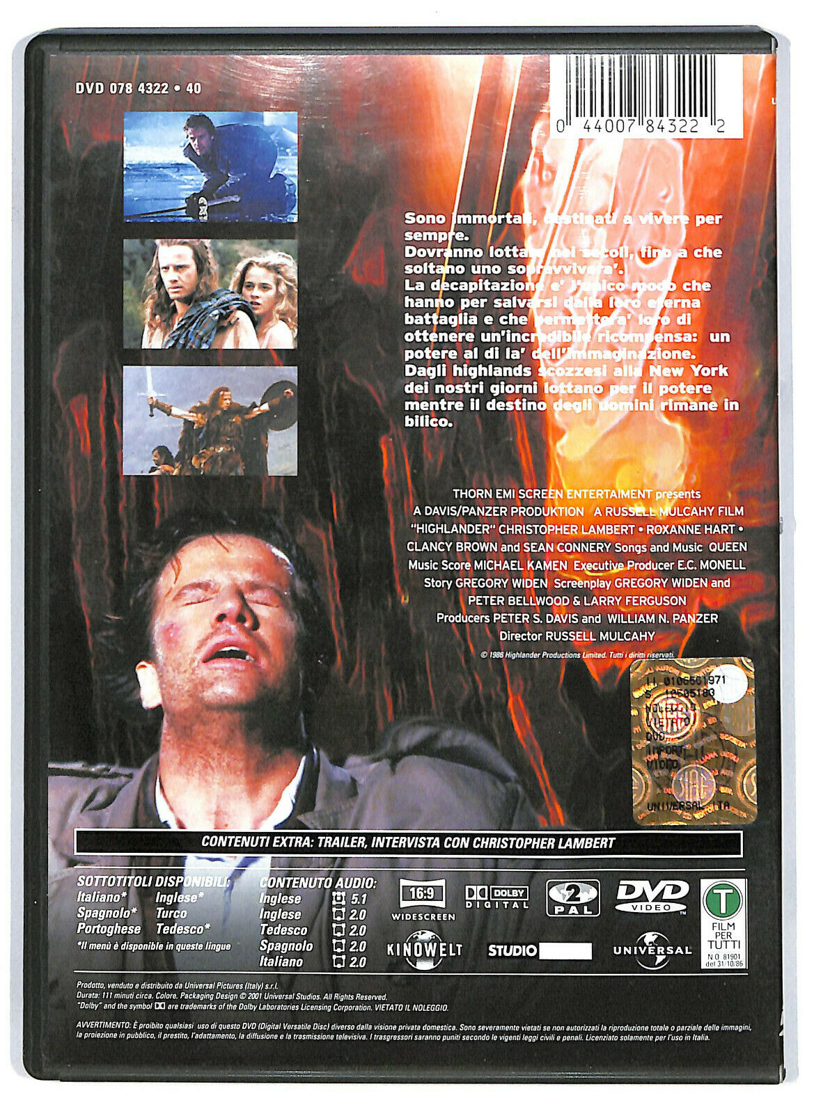 EBOND Highlander L'ultimo Immortale DVD D581843