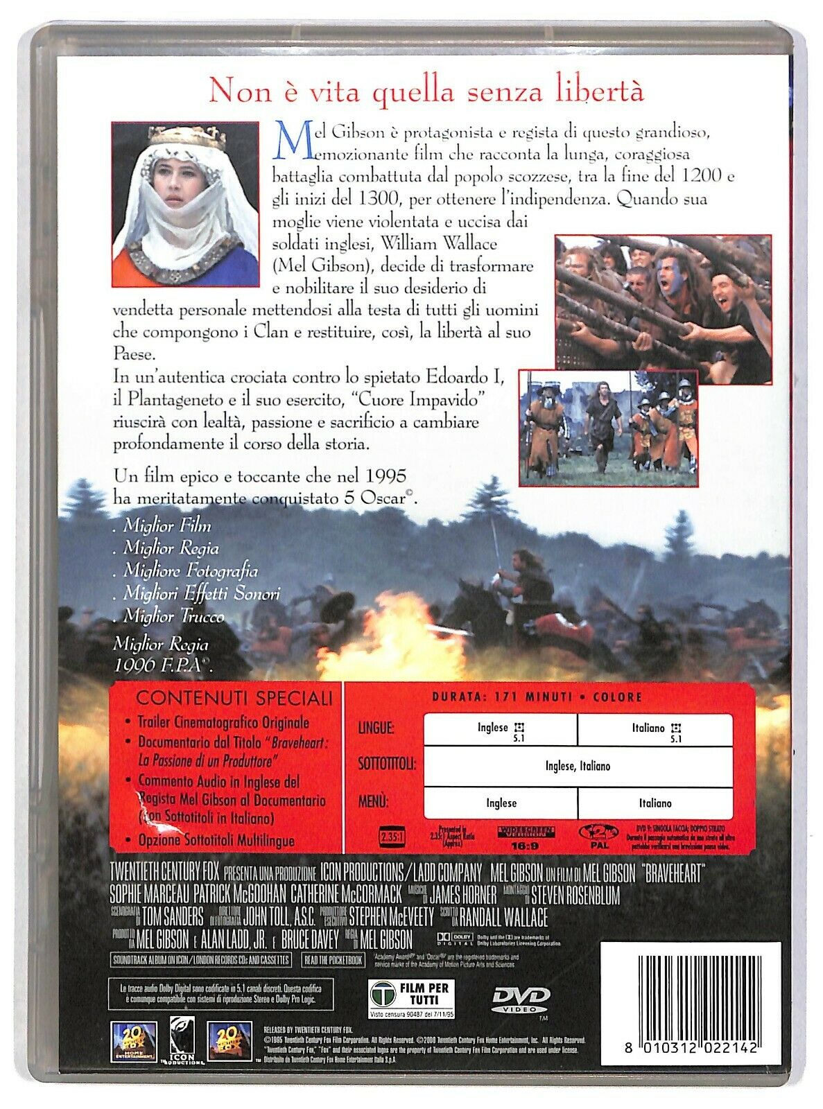 EBOND Braveheart Con Mel Gibson (2 DVD) Versione Rimasterizzata D582030