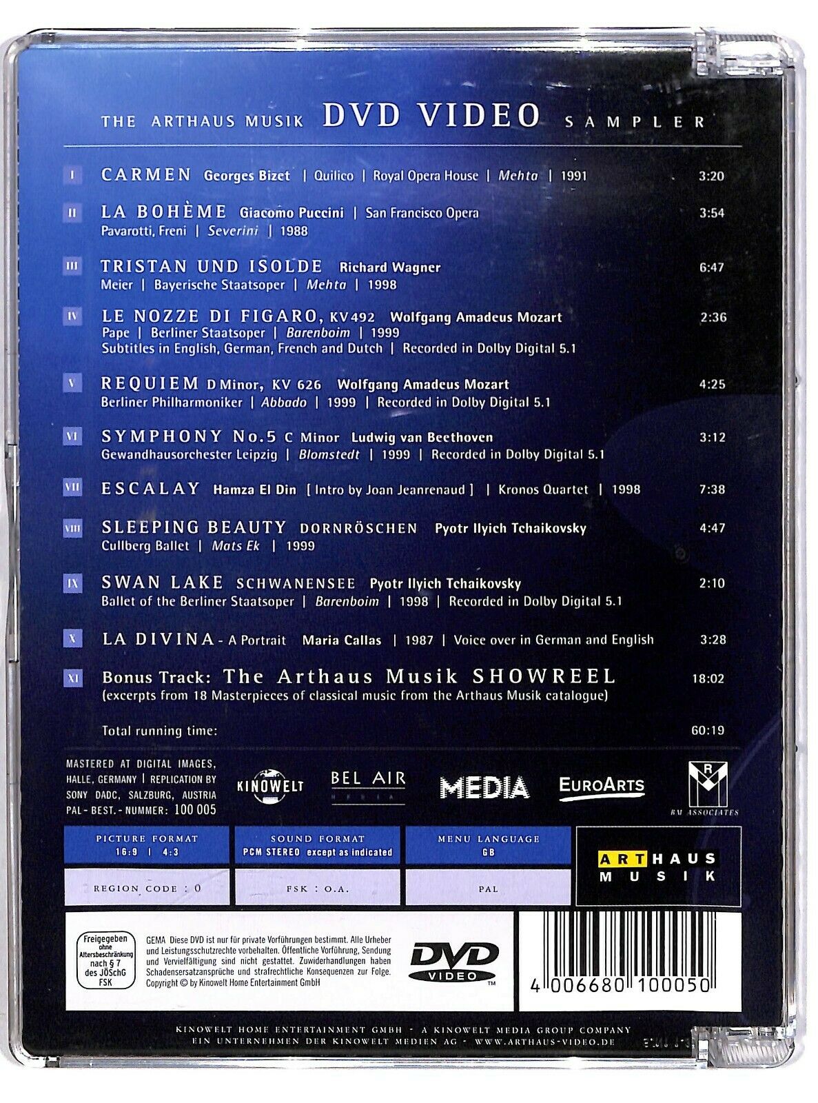 EBOND The Arthaus Musik DVD Video Sampler Sjb DVD D582112