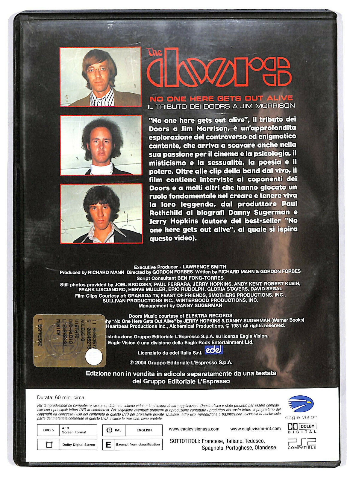 EBOND The Doors No One Here Gets Out Alive DVD Editoriale D582251