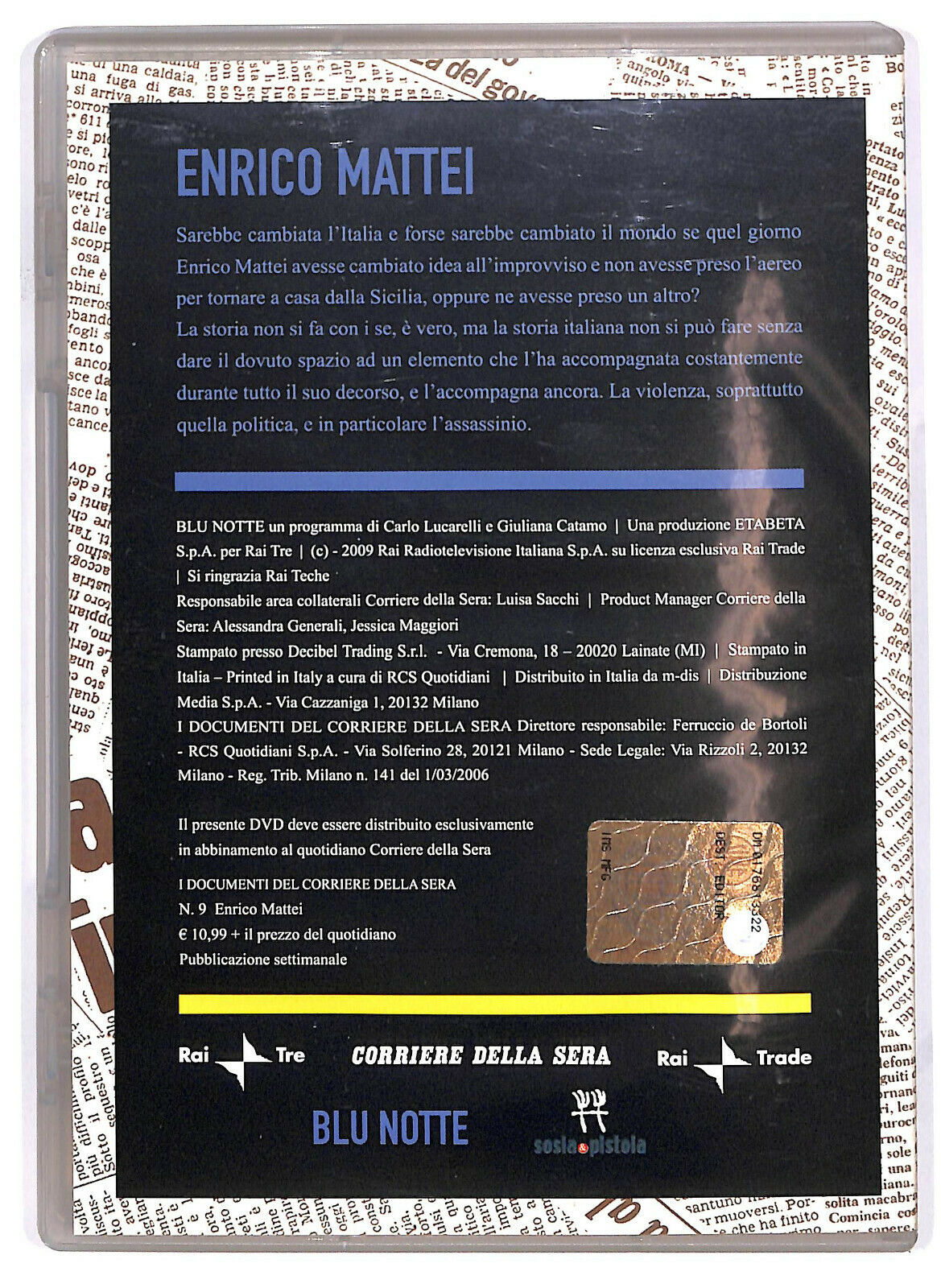 EBOND Misteri D'italia: Enrico Mattei DVD Editoriale D582535