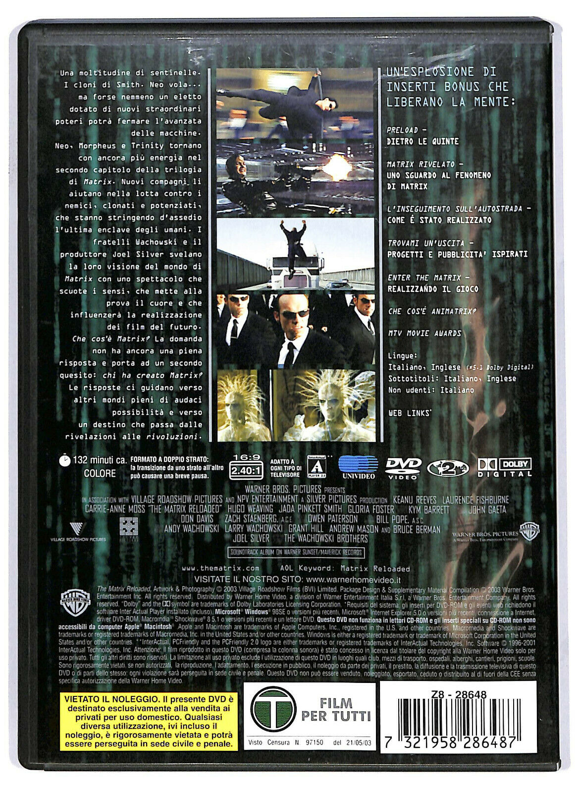 EBOND Matrix Reloaded DVD D582732