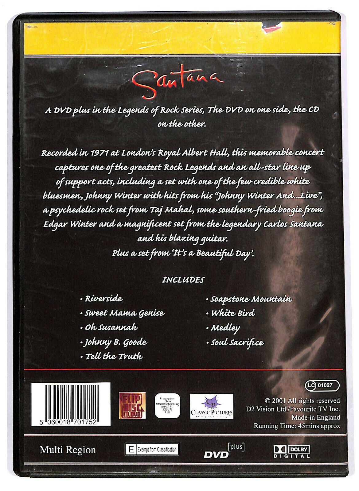 EBOND Legends Of Rock - Santana DVD D583134