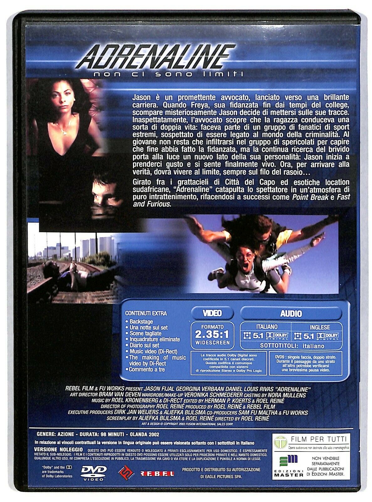 EBOND Adrenaline Non Ci Sono Limiti Di Roel Reine DVD Editoriale D583353