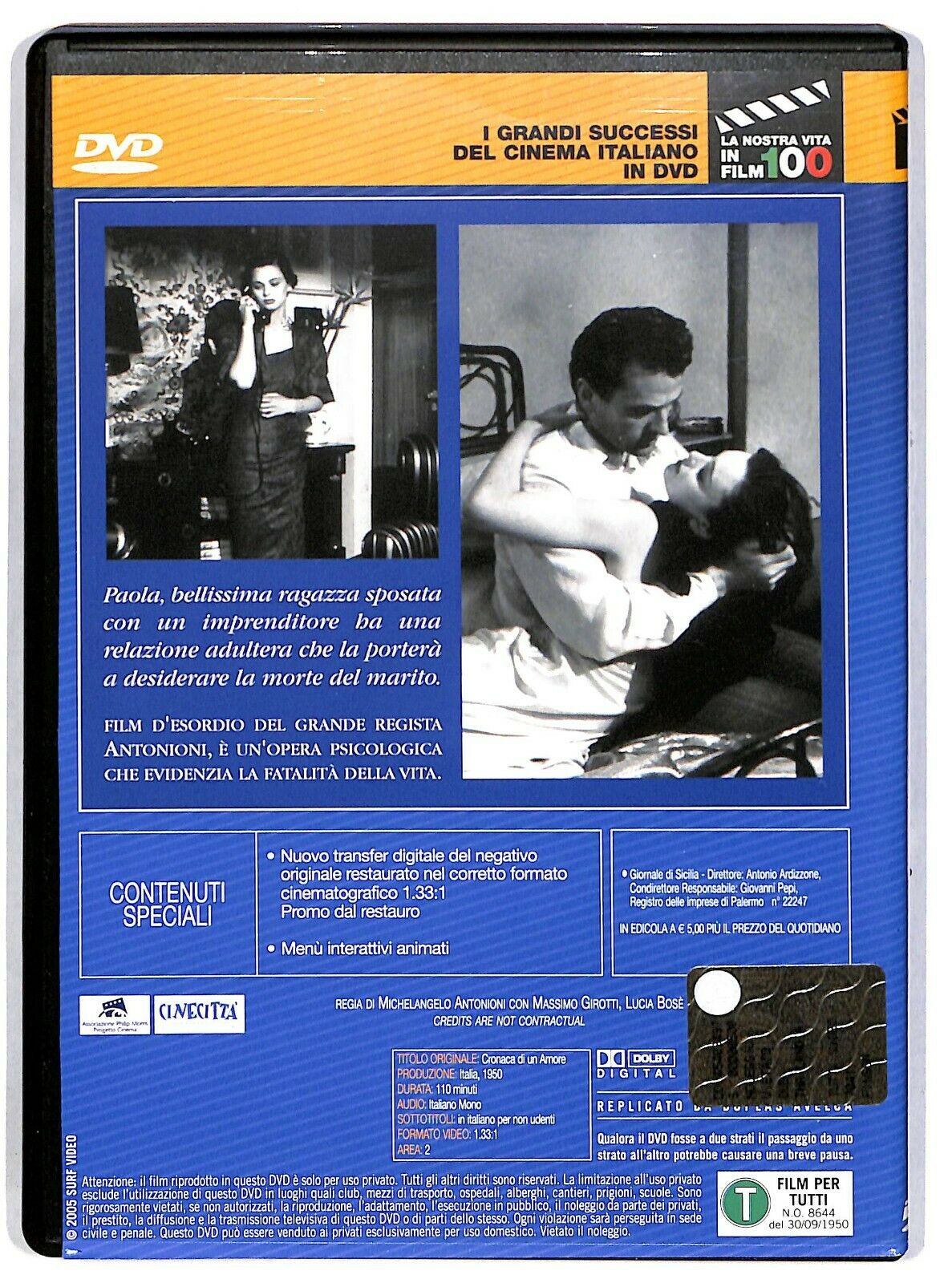 EBOND Cronaca Di Un Amore DVD Editoriale D583746