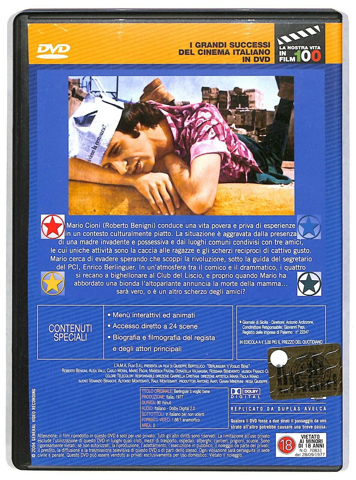 EBOND Berlinguer Ti Voglio Bene Con Roberto Benigni DVD D583822
