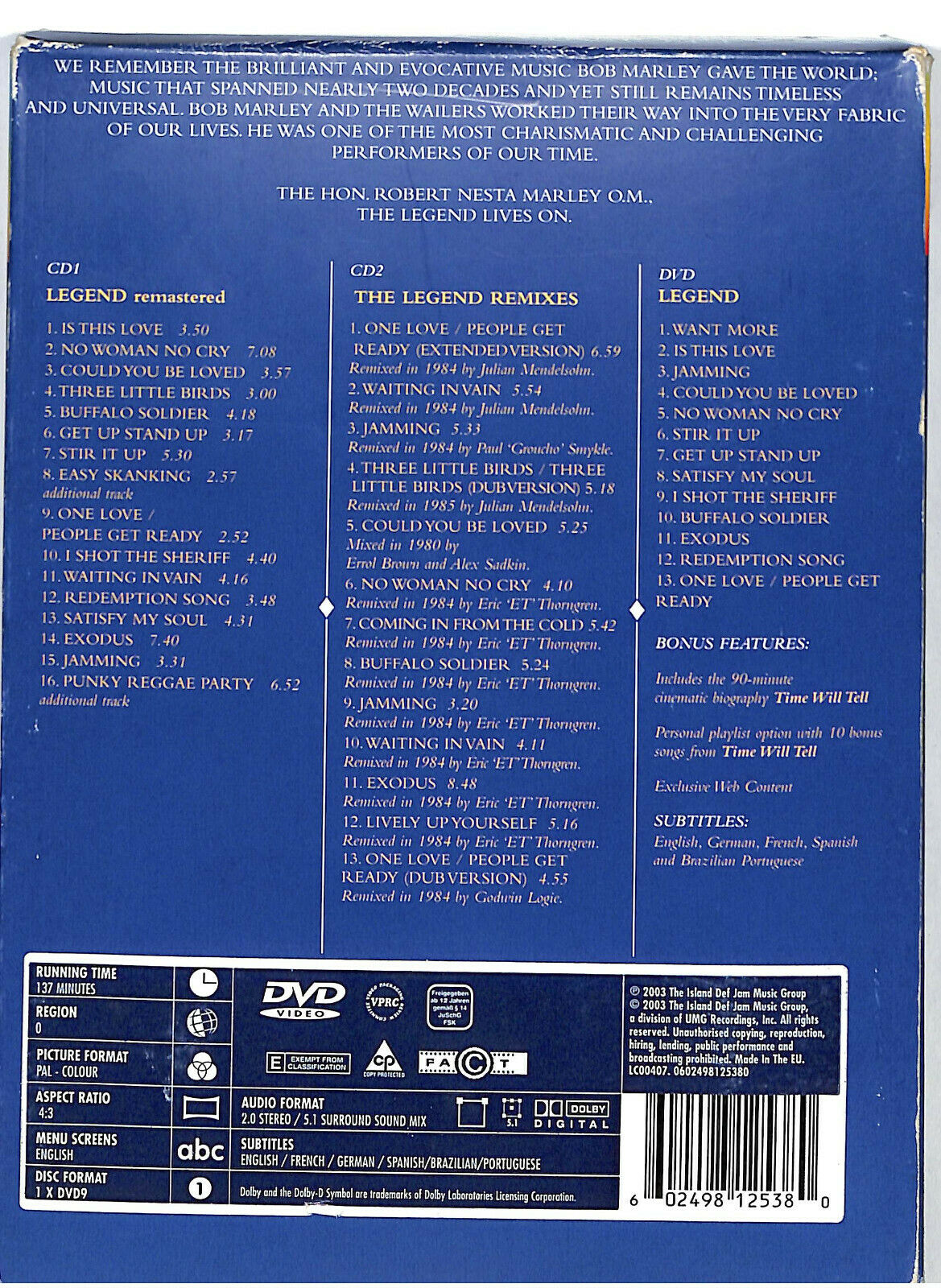EBOND Bob Marley And The Wailers The Best Of DVD D584342