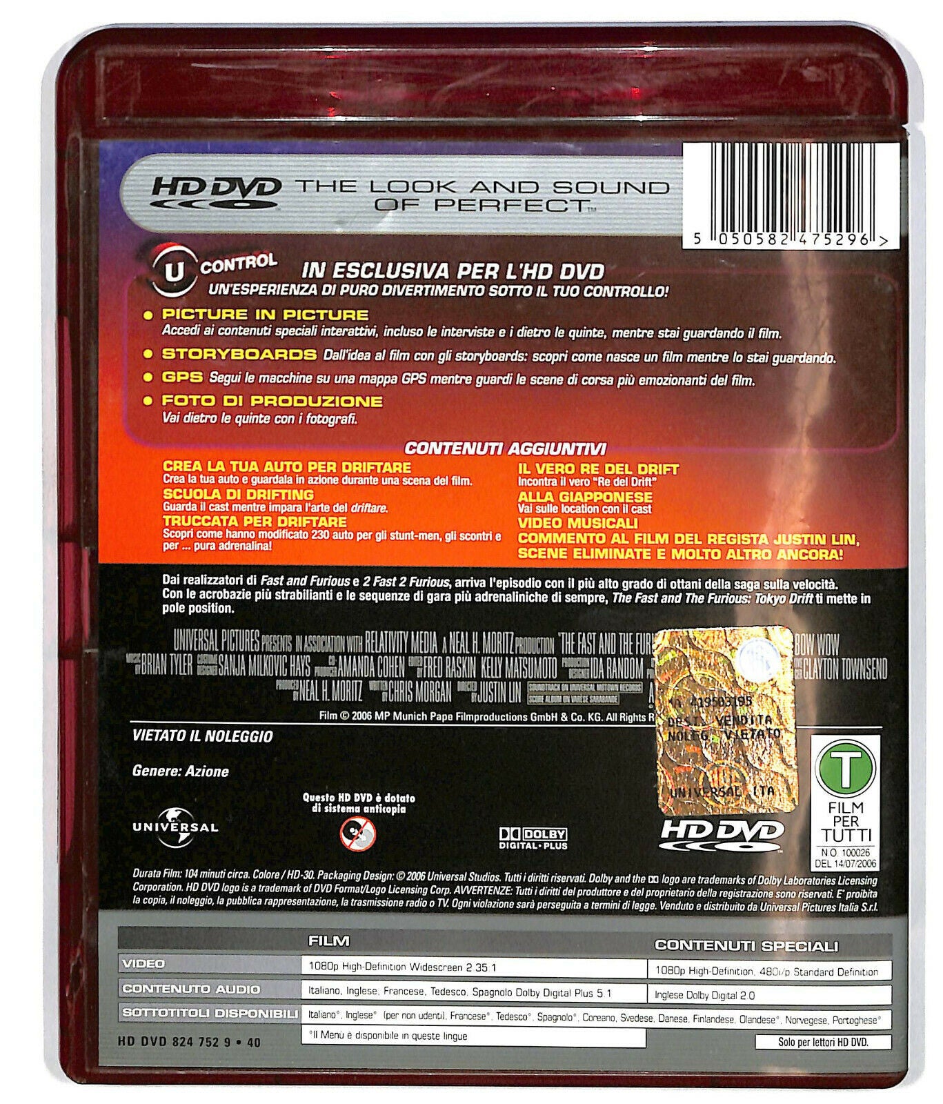 EBOND The Fast And The Furious: Tokyo Drift Hd DVD D584543